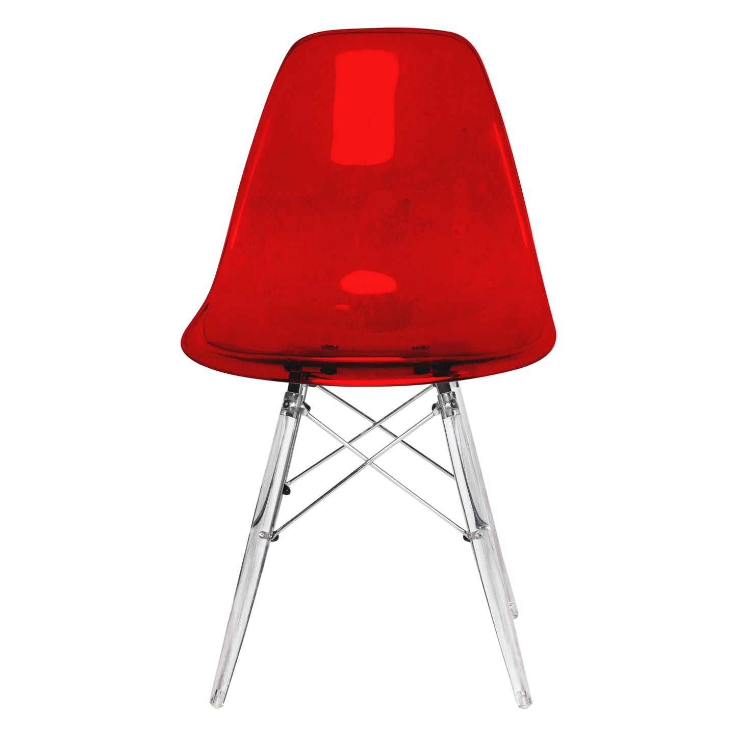 Cresco Modern Dining Chair Molded Side Chair with Acrylic Base