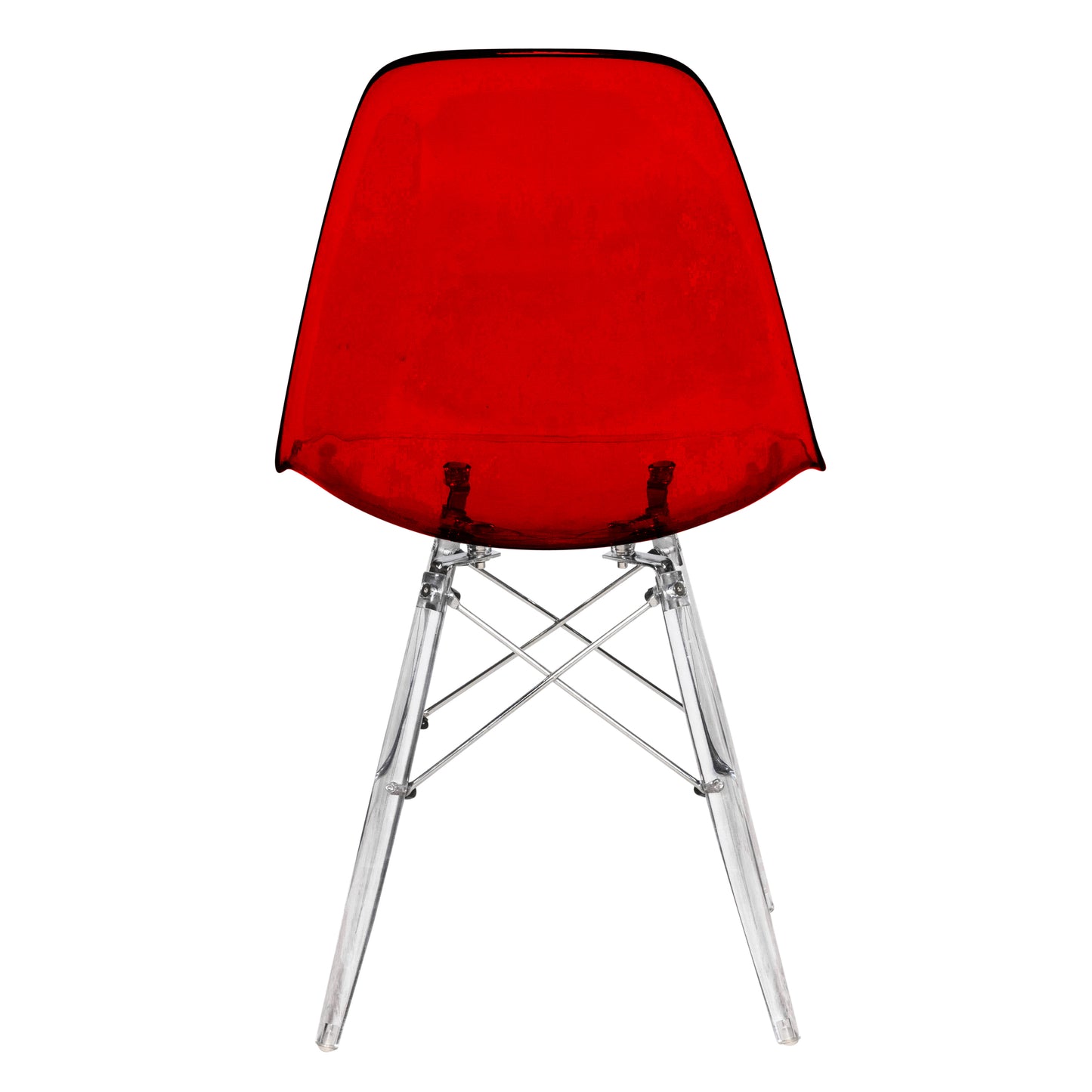 Cresco Modern Dining Chair Molded Side Chair with Acrylic Base