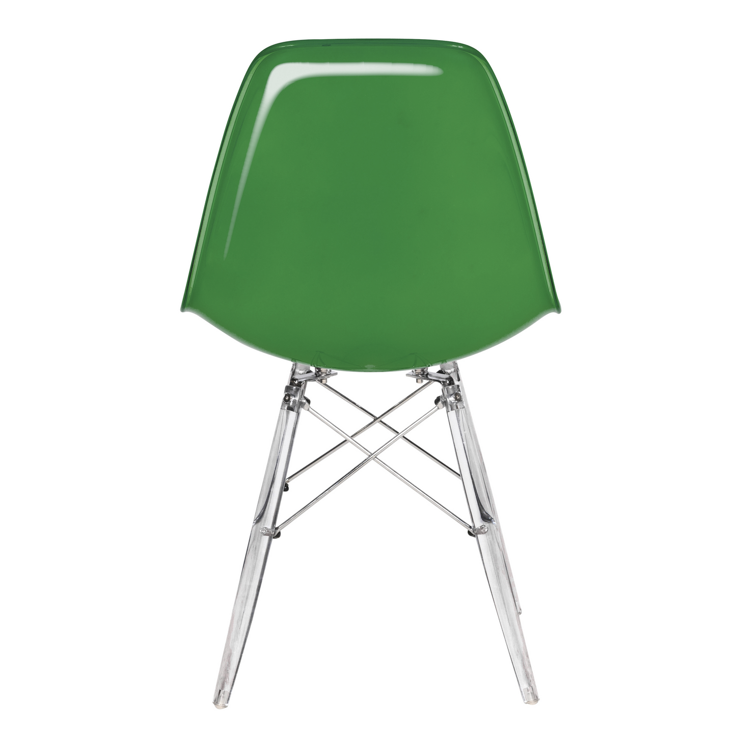 Cresco Modern Dining Chair Molded Side Chair with Acrylic Base