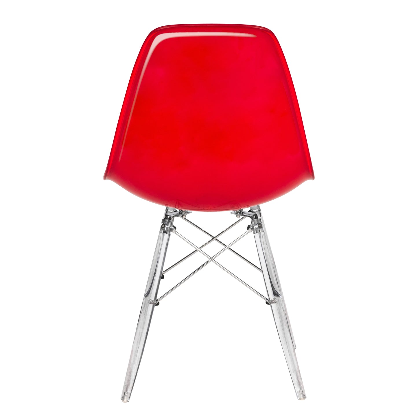 Cresco Modern Dining Chair Molded Side Chair with Acrylic Base
