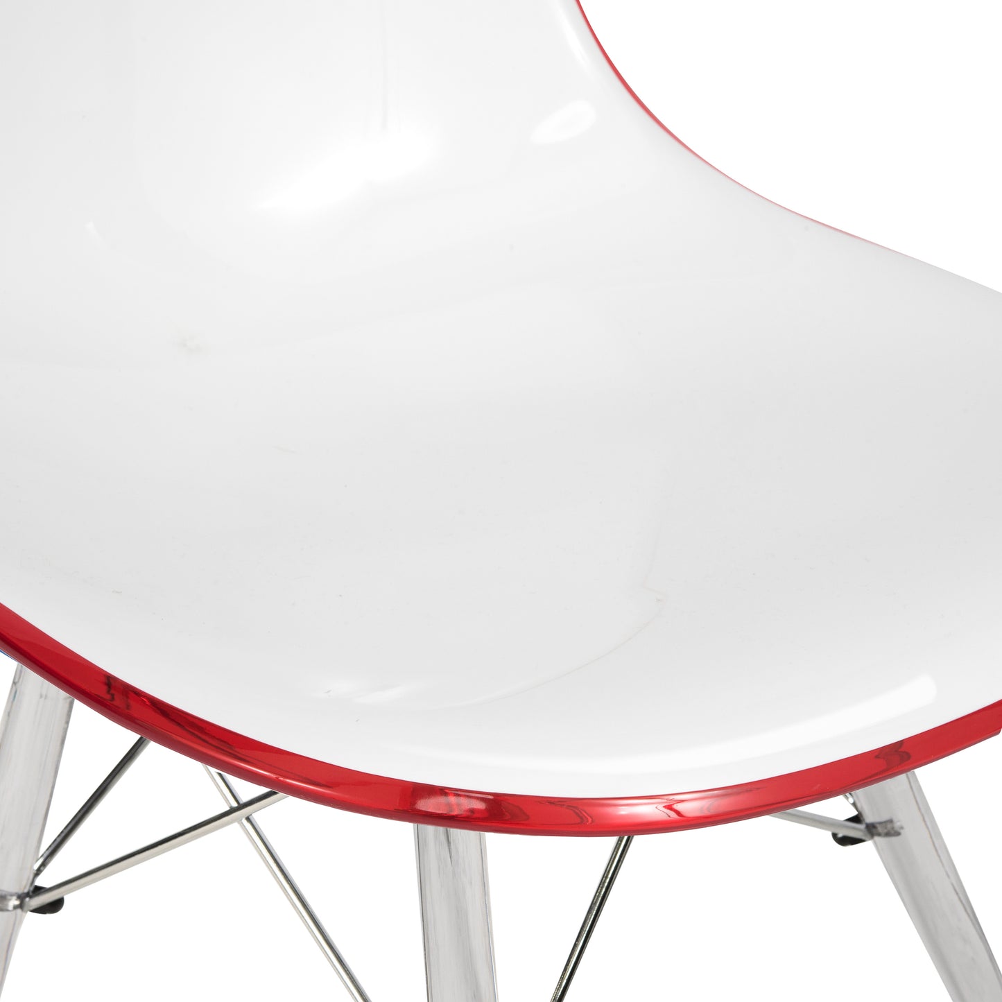 Cresco Modern Dining Chair Molded Side Chair with Acrylic Base