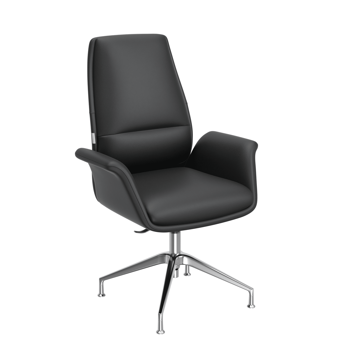 Summit Office Chair in Leather and Aluminum Frame with Adjustable Height and Swivel