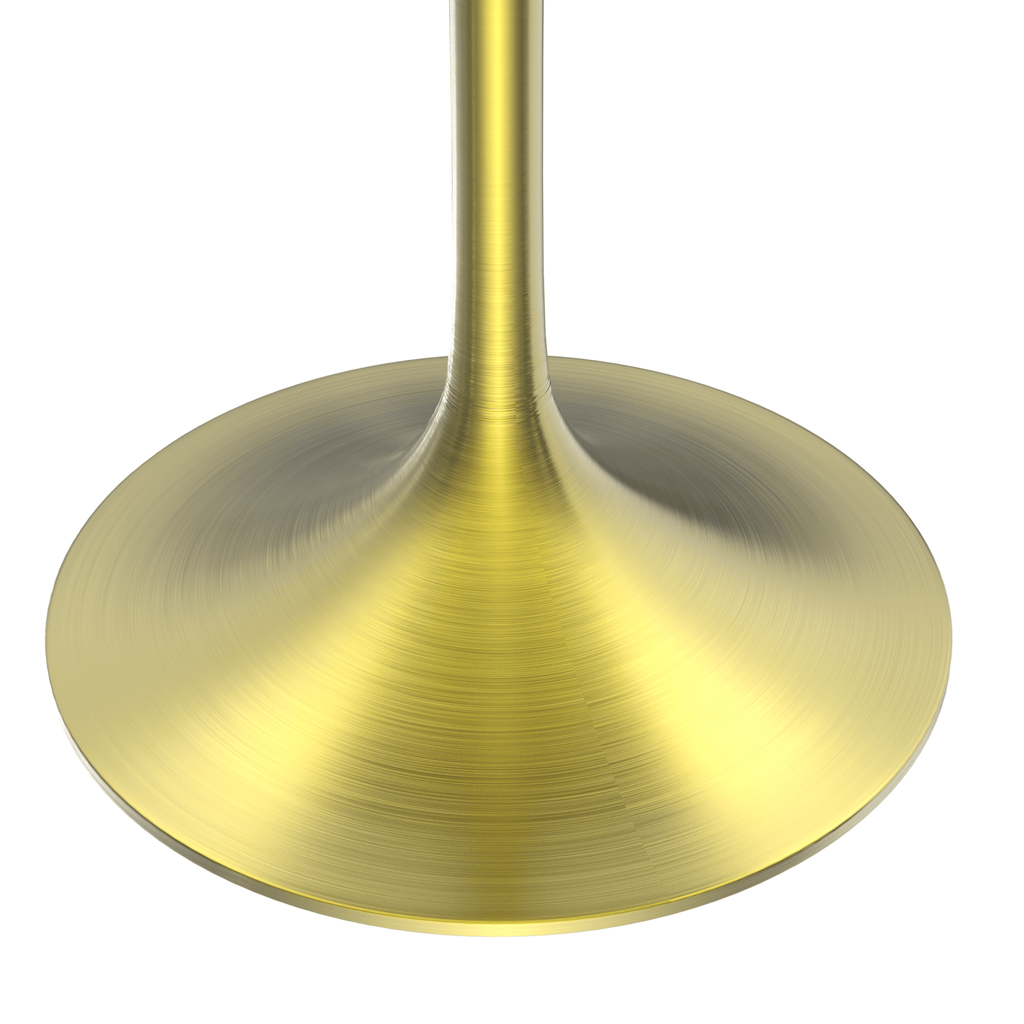 Verve Round Dining Table with MDF/Sintered Stone/Resin Tabletop in Gold Stainless Steel Pedestal Base