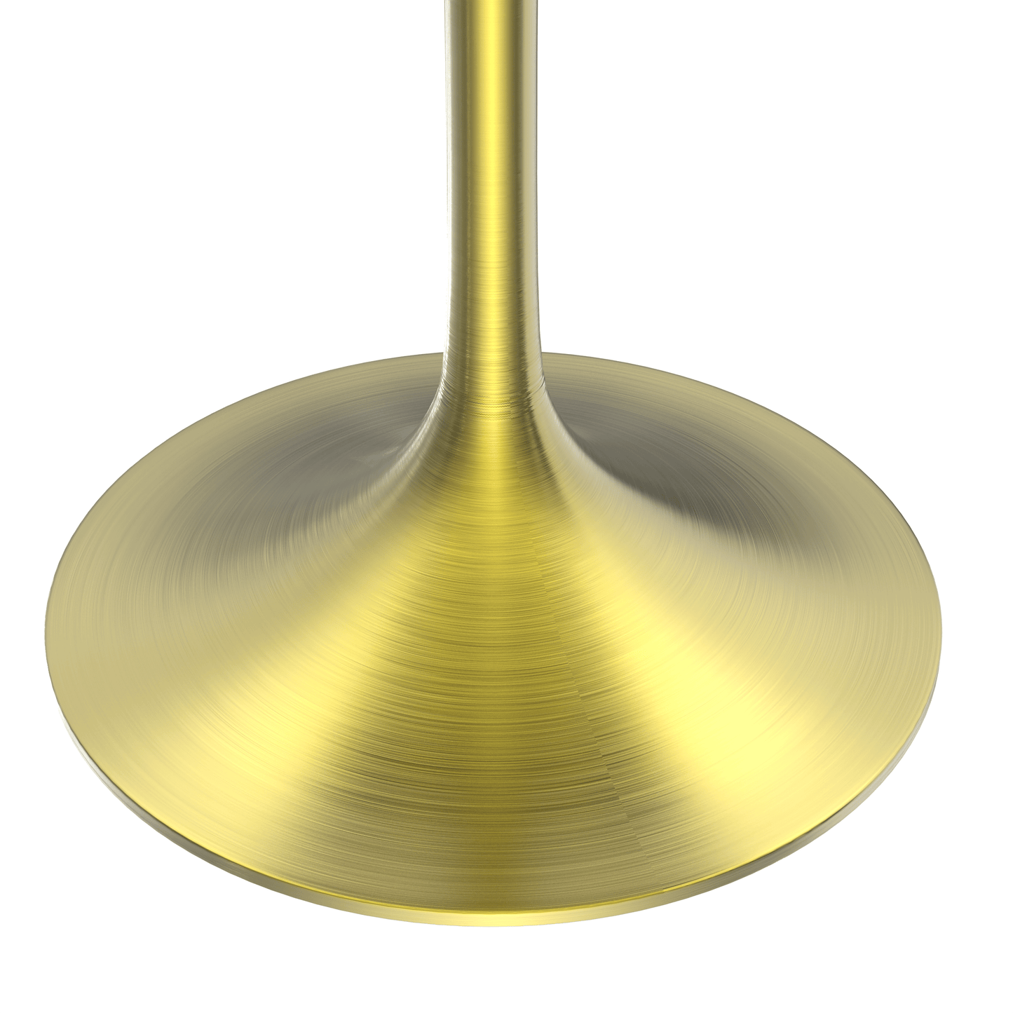 Verve Round Dining Table with MDF/Sintered Stone/Resin Tabletop in Gold Stainless Steel Pedestal Base