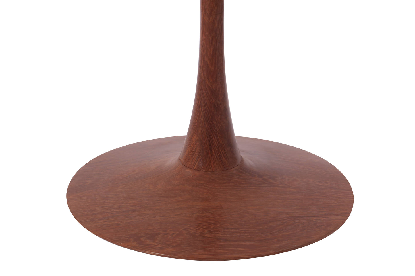LeisureMod Bristol 36" Round Dining Table Wood Transfer Cherry/Natural/Walnut Base with MDF Table Top