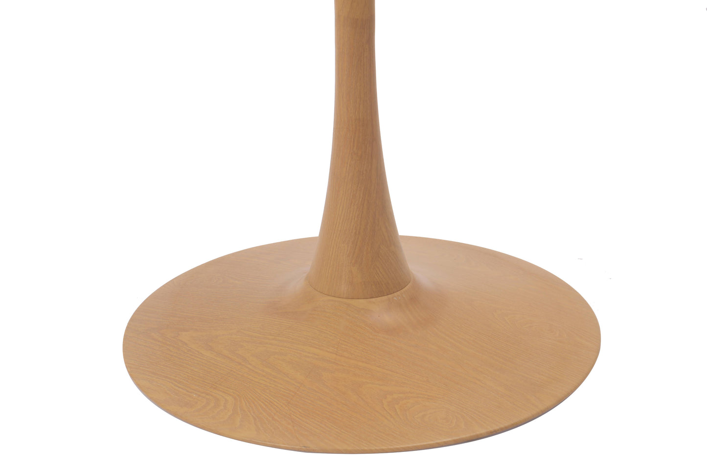 LeisureMod Bristol 36" Round Dining Table Wood Transfer Cherry/Natural/Walnut Base with MDF Table Top