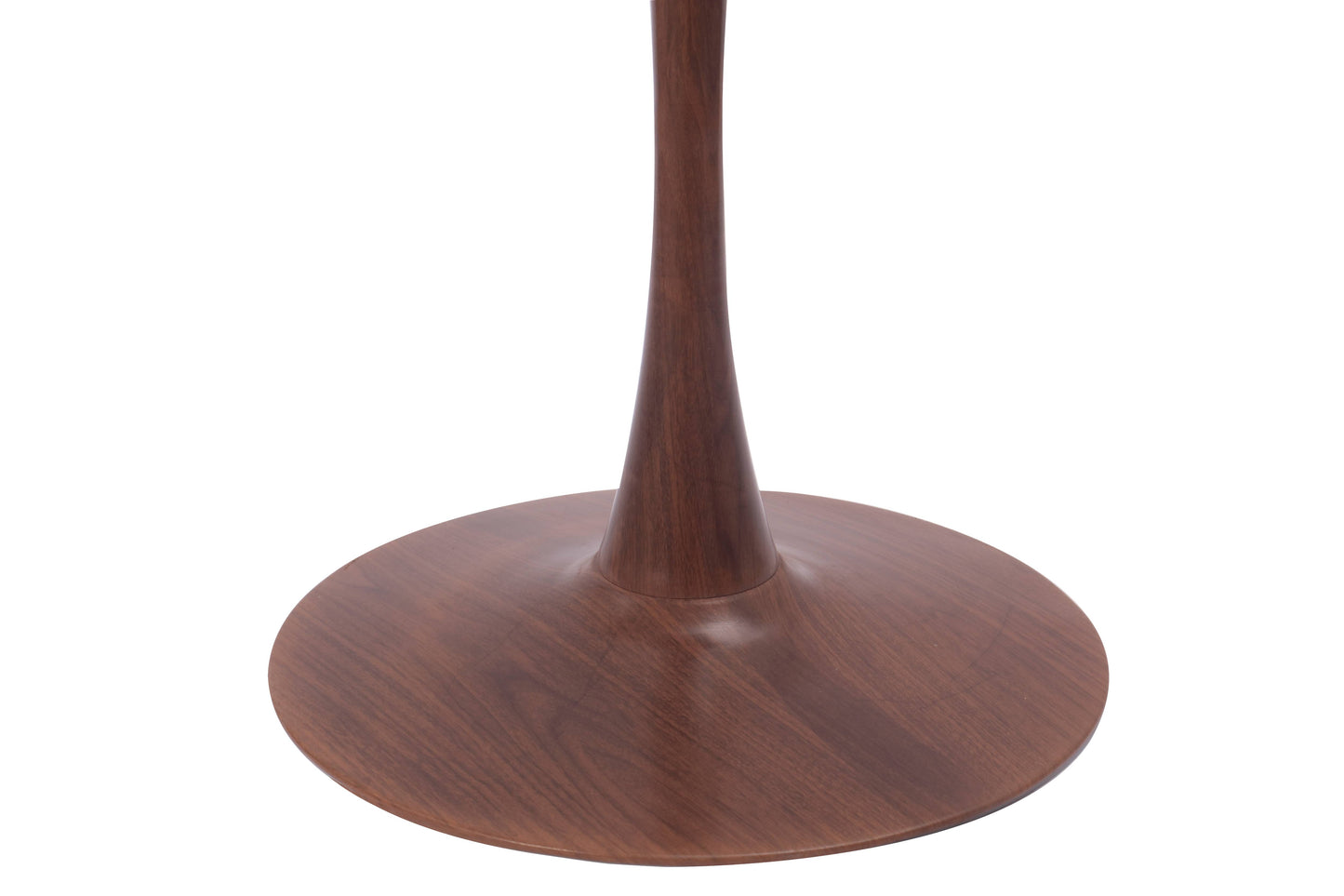 LeisureMod Bristol 36" Round Dining Table Wood Transfer Cherry/Natural/Walnut Base with MDF Table Top
