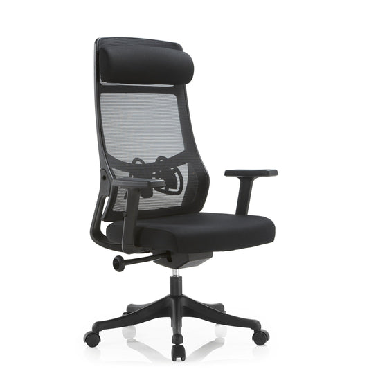 Dale Adjustable Upholstered Office Chair with Mesh Back