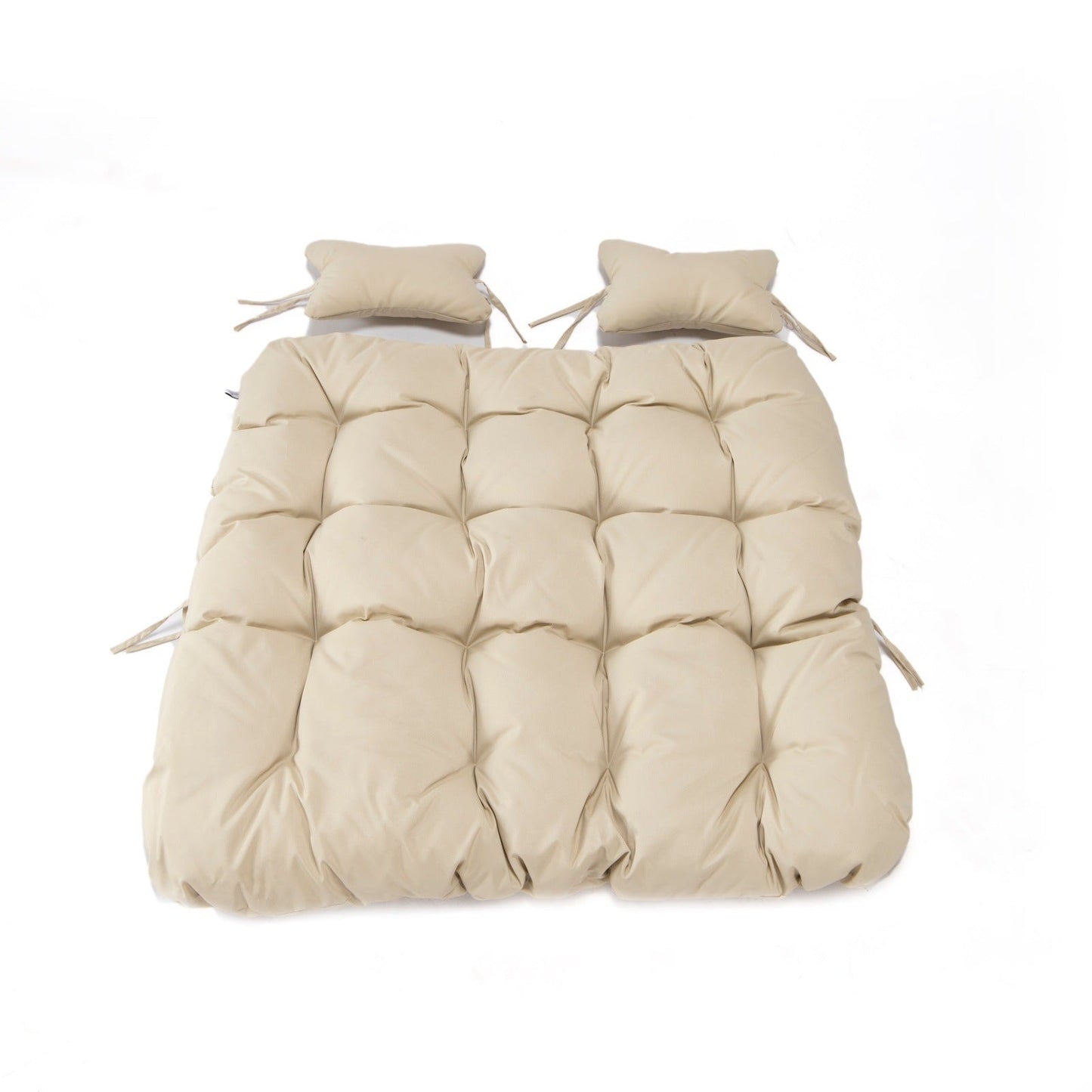 Modern Upholstered 2 Person Hanging Egg Swing Cushion with Headrest