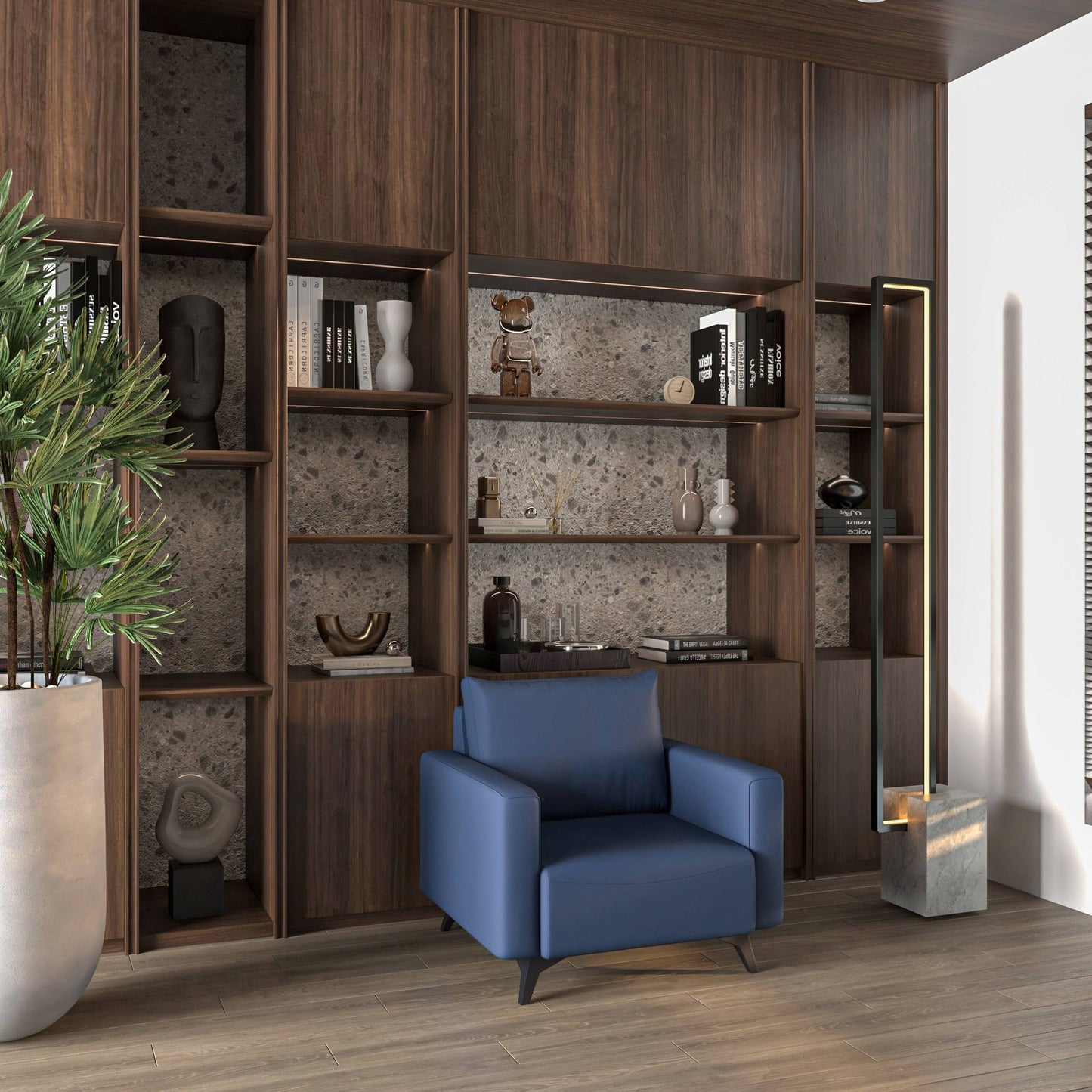 Inno Single-Seater Leather Sofa with Stainless Steel Legs and Removable Cushions