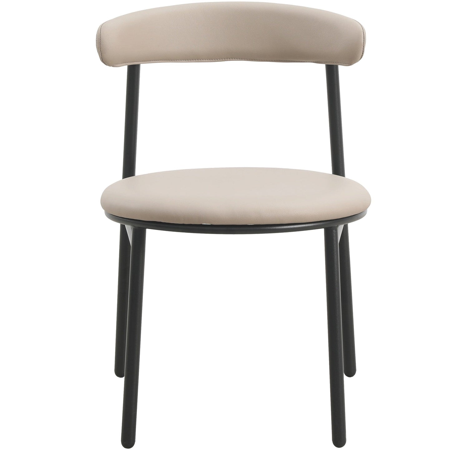 Lume Modern Dining Chair Upholstered in Polyester with Metal Legs Set of 4