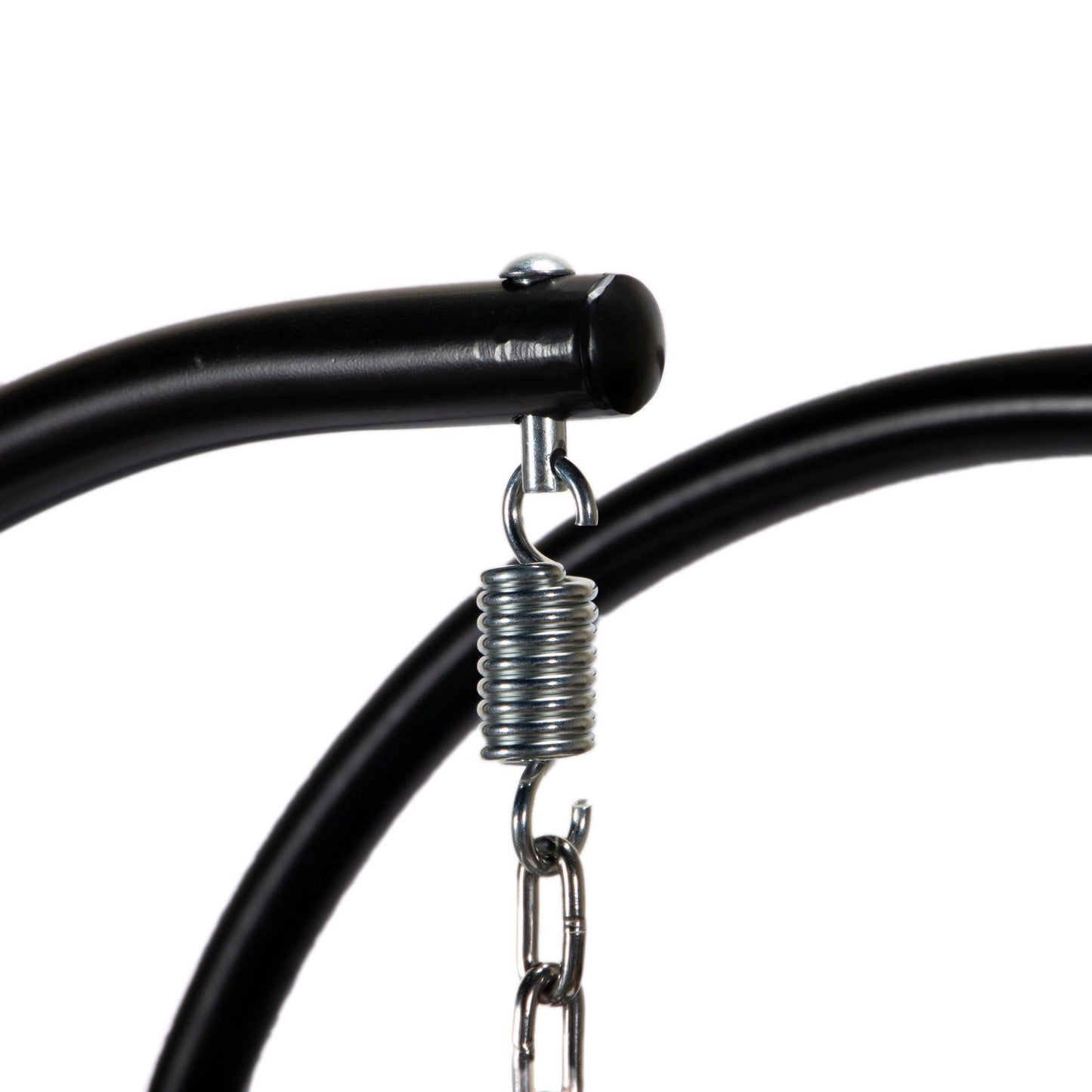 Mendoza 2-Person Wicker Hanging Egg Swing Chair with Removable Cushions with Iron Base