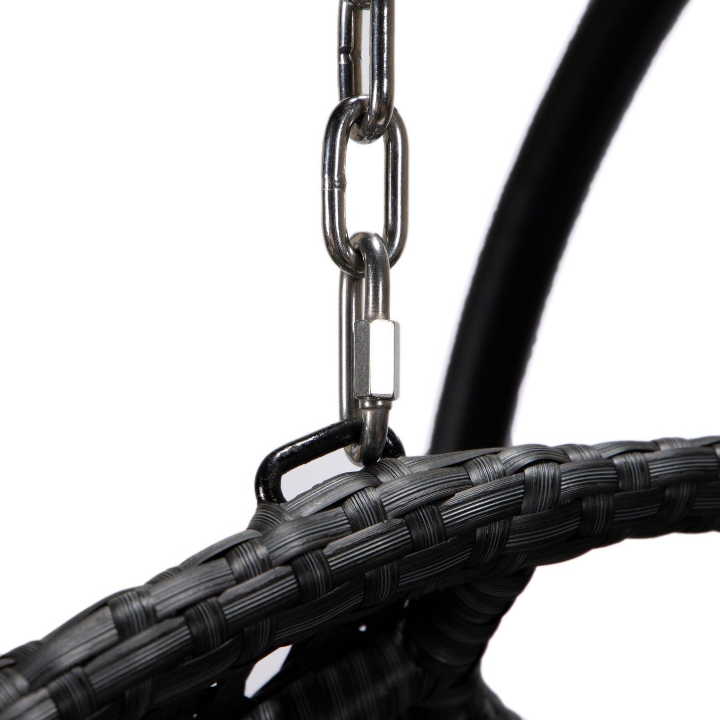 Mendoza 2-Person Wicker Hanging Egg Swing Chair with Removable Cushions with Iron Base