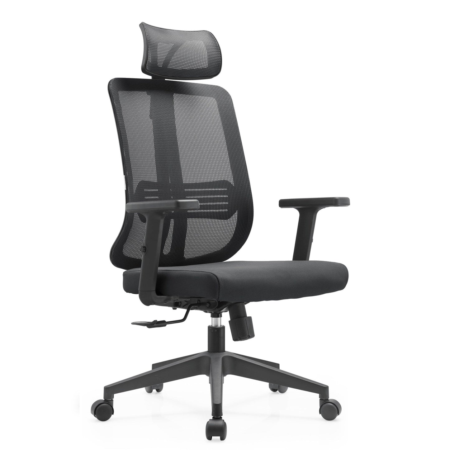 Nift Adjustable Upholstered Office Chair with Foam Filled Seat and Mesh Back and Headrest