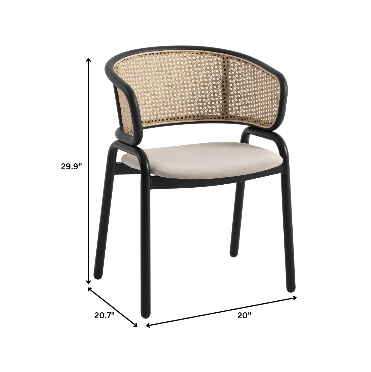 Ravenna 7-Piece Dining Set with 63” Rectangular Table and 6-Piece Velvet Arm Chairs