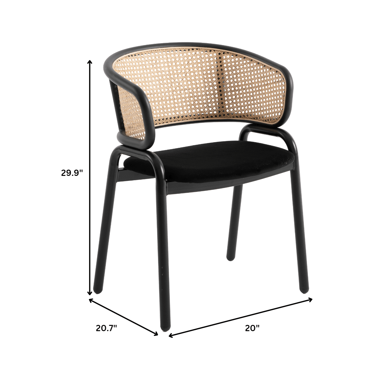 Ravenna 7-Piece Dining Set with 63” Rectangular Table and 6-Piece Velvet Arm Chairs