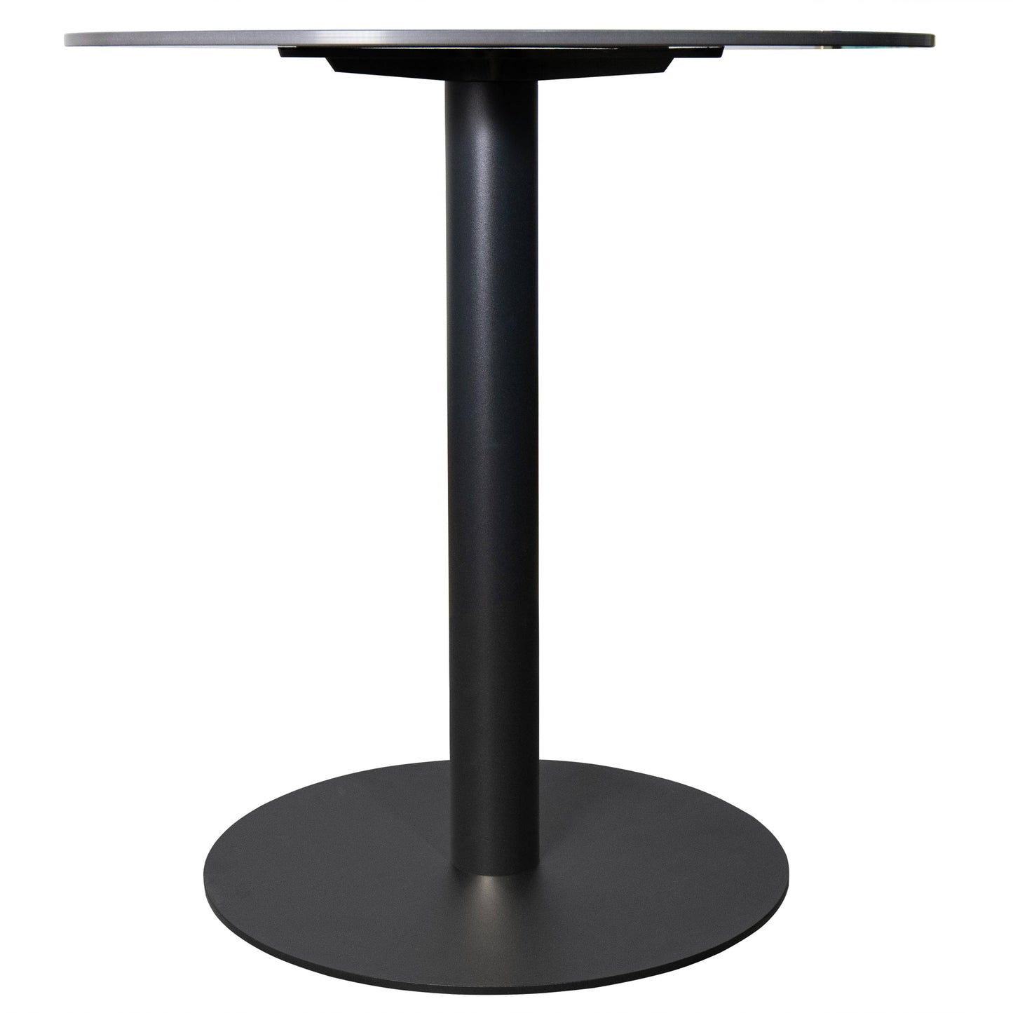 Vail Collection Dining Table Black Base With 27"/36" Round Stone Top