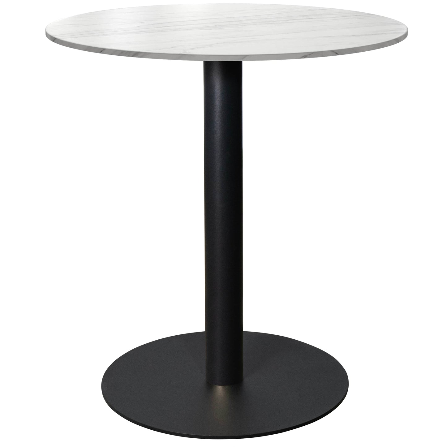Vail Collection Dining Table Black Base With 27"/36" Round Stone Top