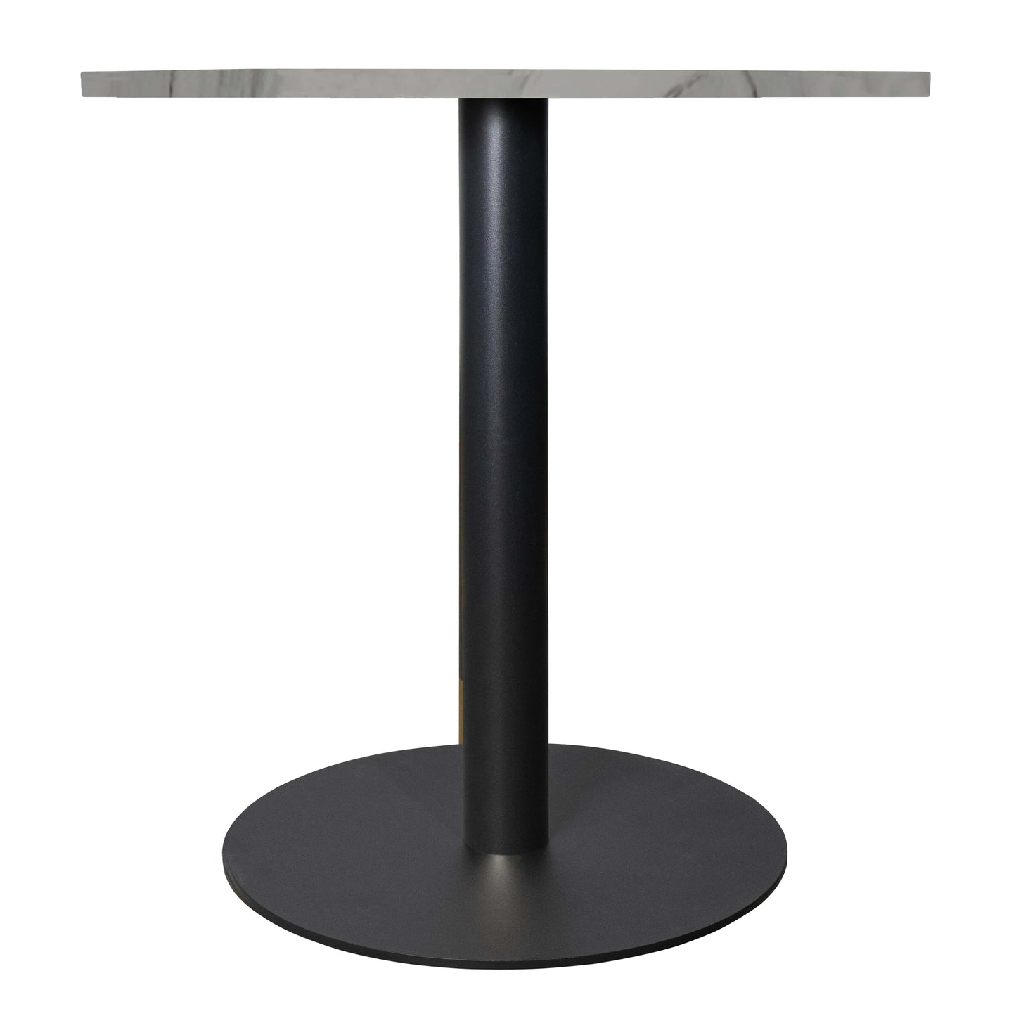 Vail Collection Dining Table Black Base With 27"/36" Round Stone Top