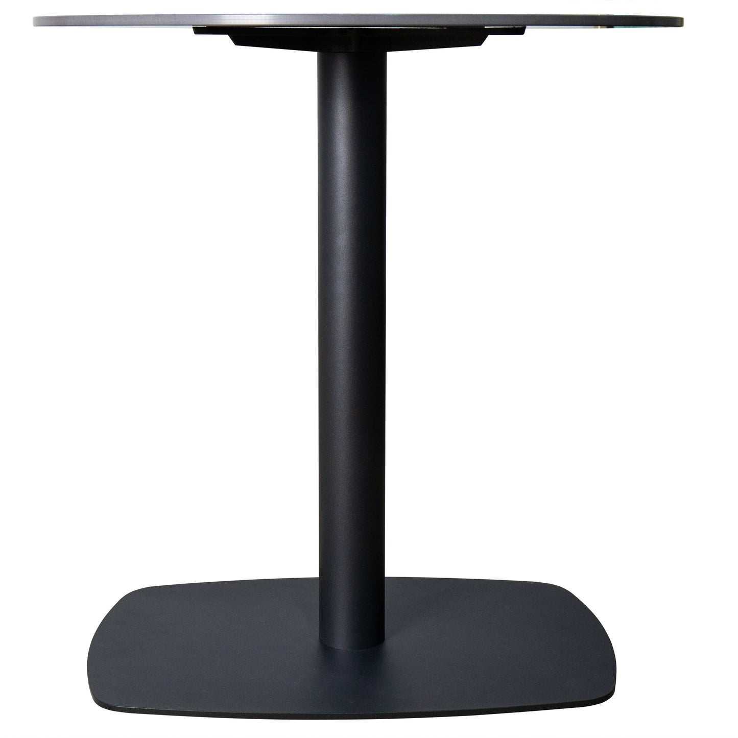 Vail Collection Dining Table Black Rectangle Base With 27"/36" Round Stone Top
