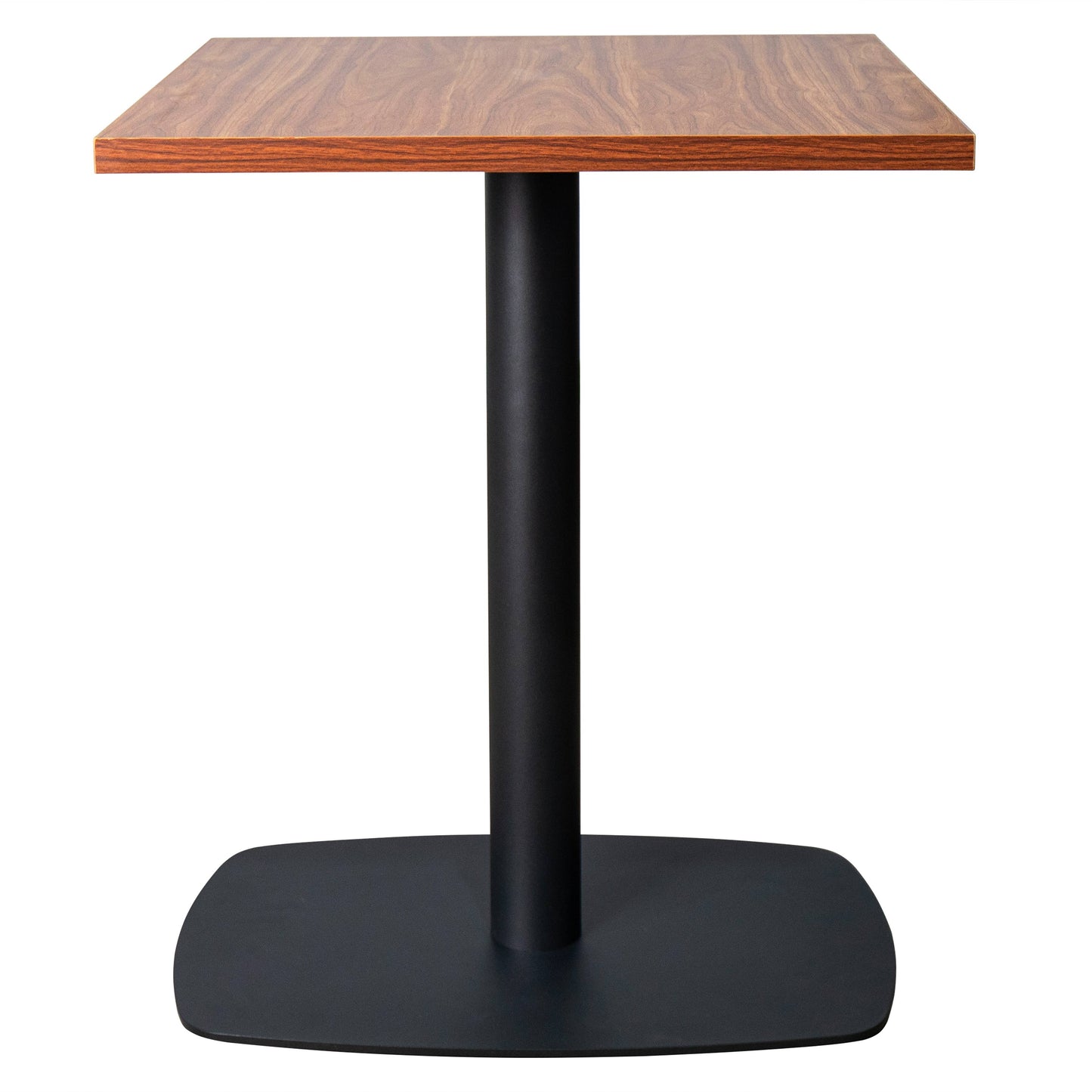 LeisureMod Vail Collection Dining Table Black Rectangle Base With 24" Square MDF Top