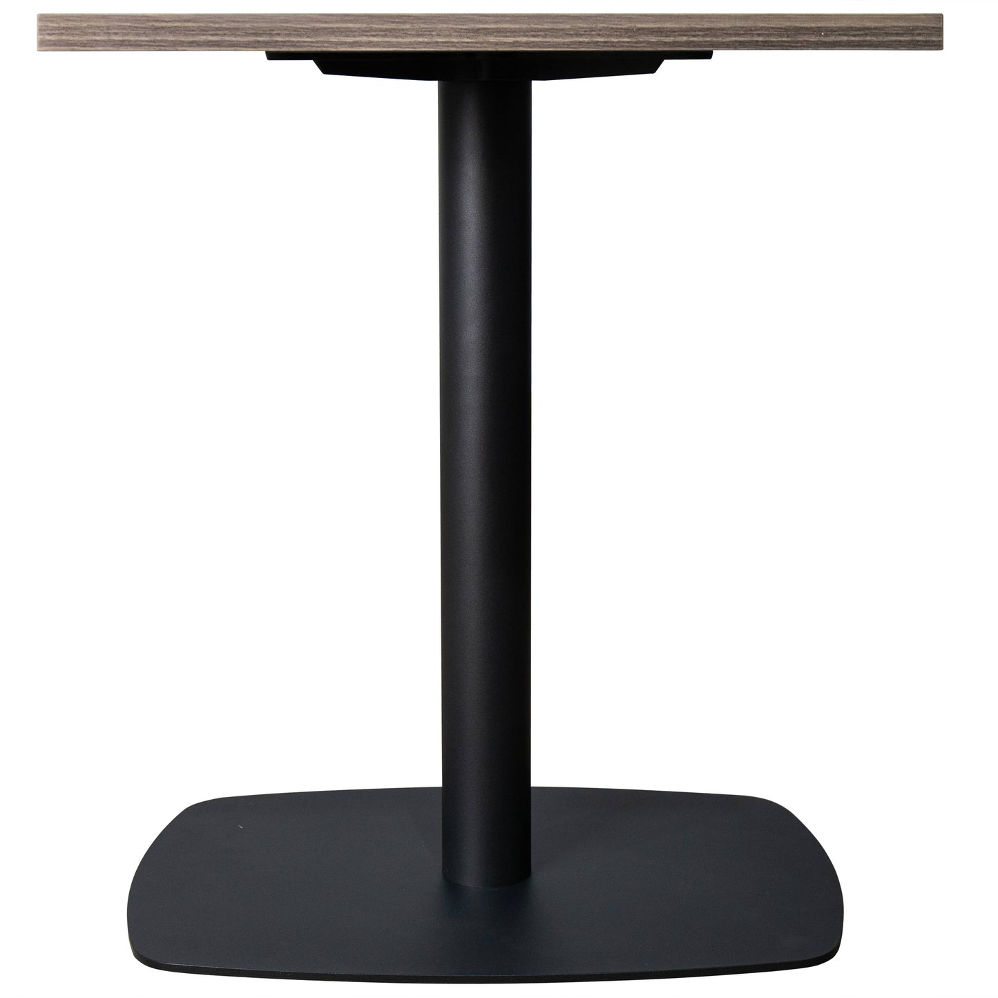 LeisureMod Vail Collection Dining Table Black Rectangle Base With 24" Square MDF Top