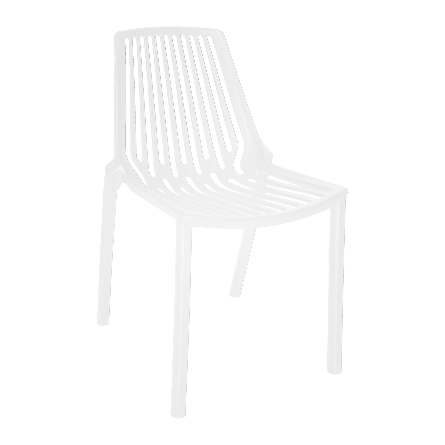 Acken Mid-Century Modern Plastic Dining Chair