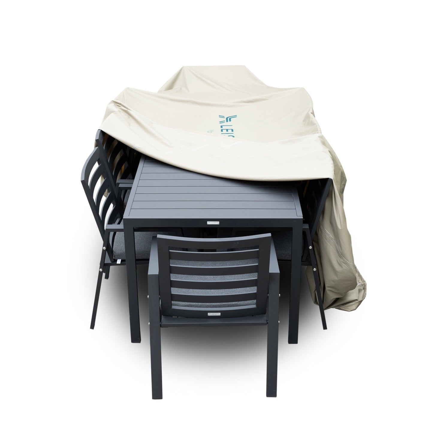 Mid-Century Modern Chelsea Rectangular Outdoor Furniture Rain Cover for 63" and 87" Patio Dining Set