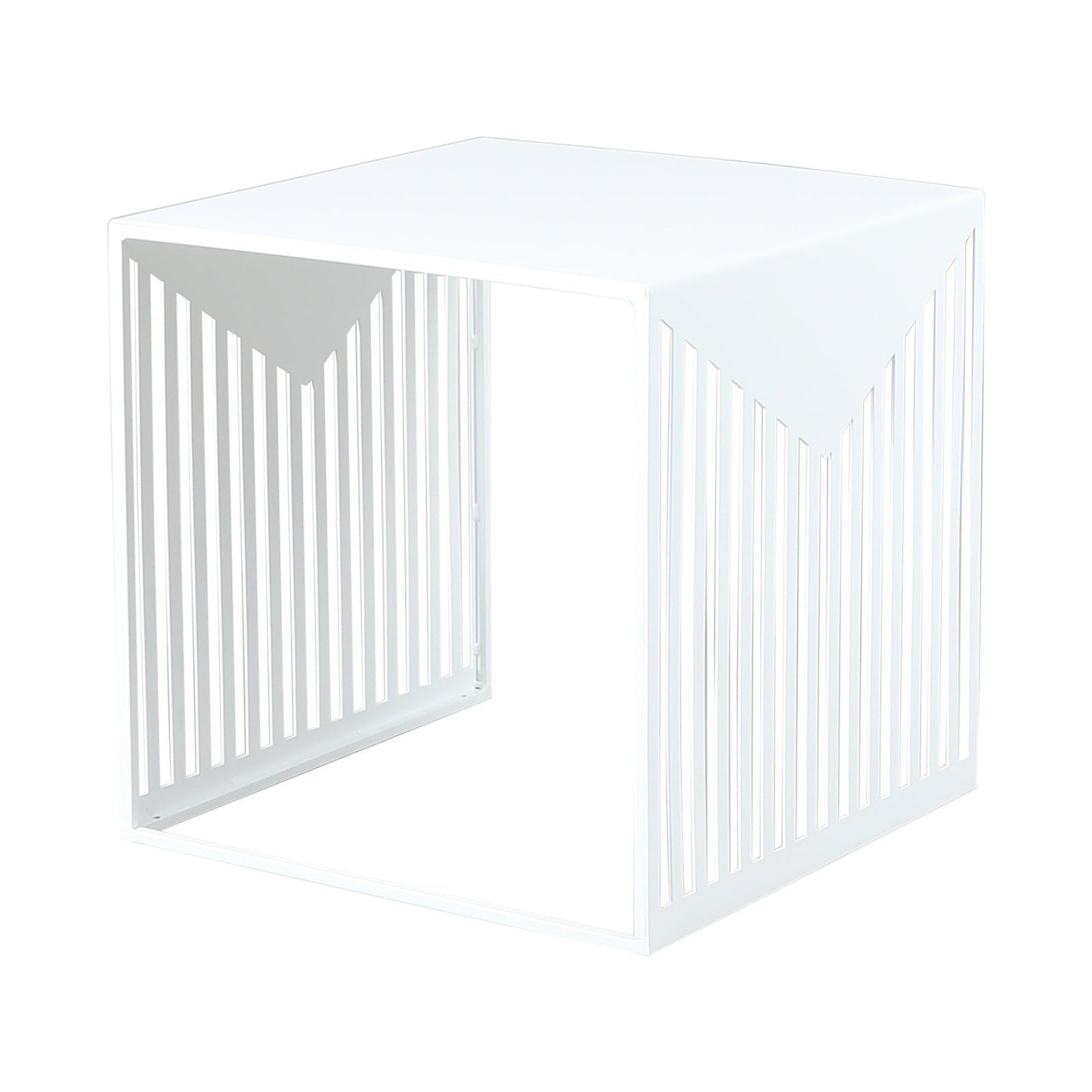 Cisco Modern Square Steel Side Table with Powder Coated Finish
