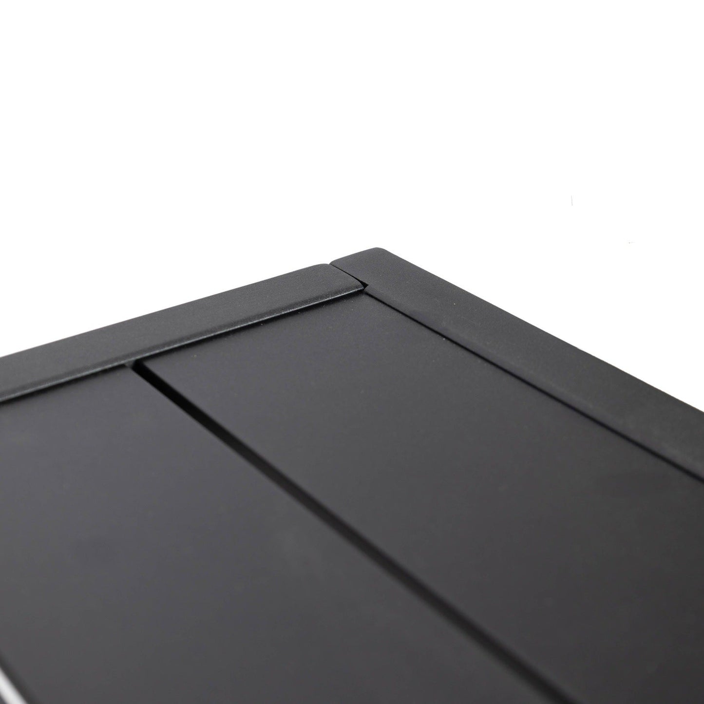 Chelsea Mid-Century Modern 63" & 87" Rectangular Outdoor Dining Table, Black Aluminum