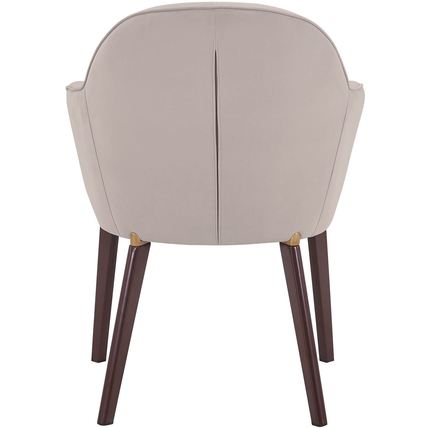 Elias Dining Chair Upholstered in Leather Velvet and Powder Coated Legs Set of 4
