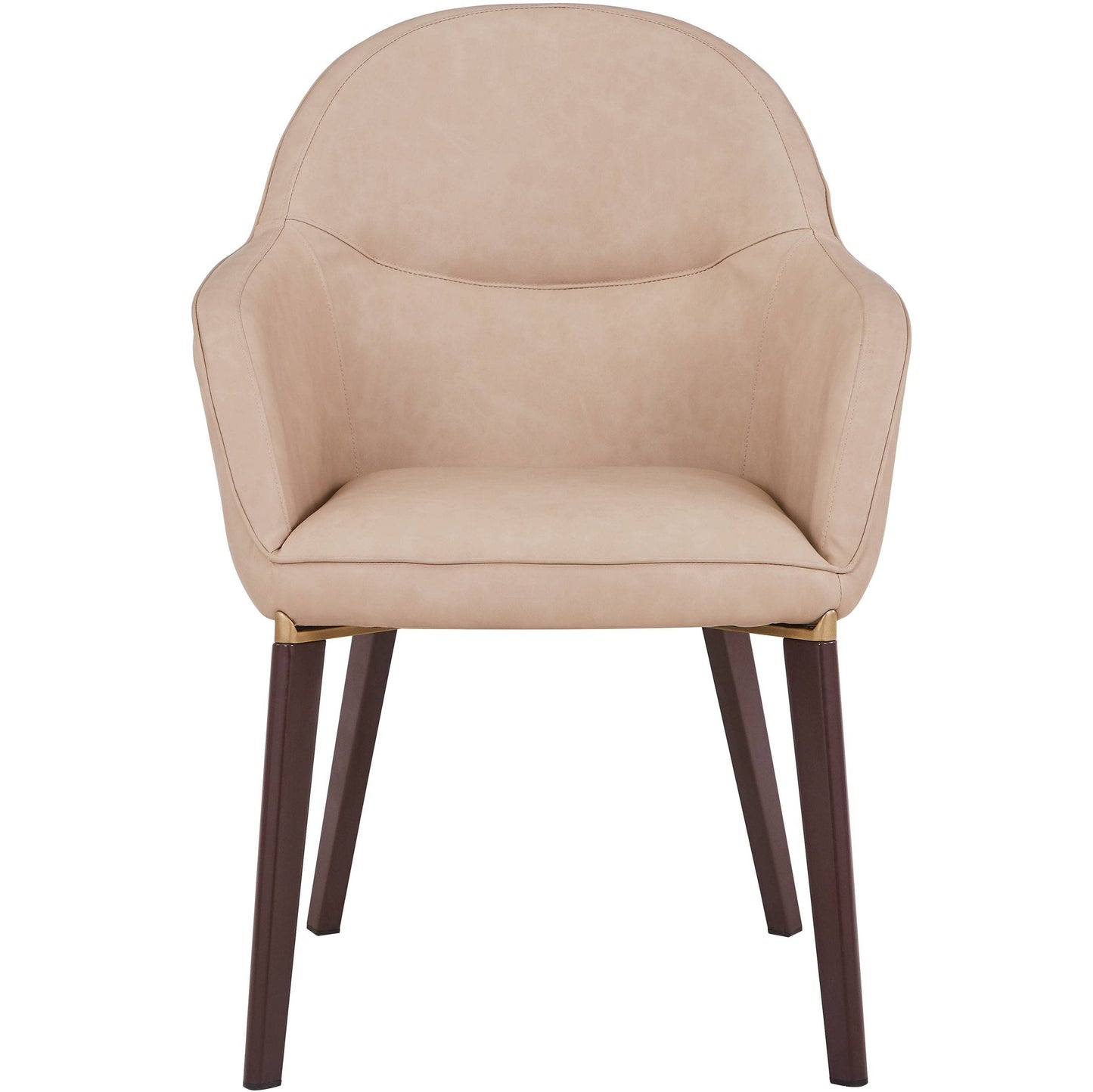 Elias Dining Chair Upholstered in Leather Velvet and Powder Coated Legs Set of 4