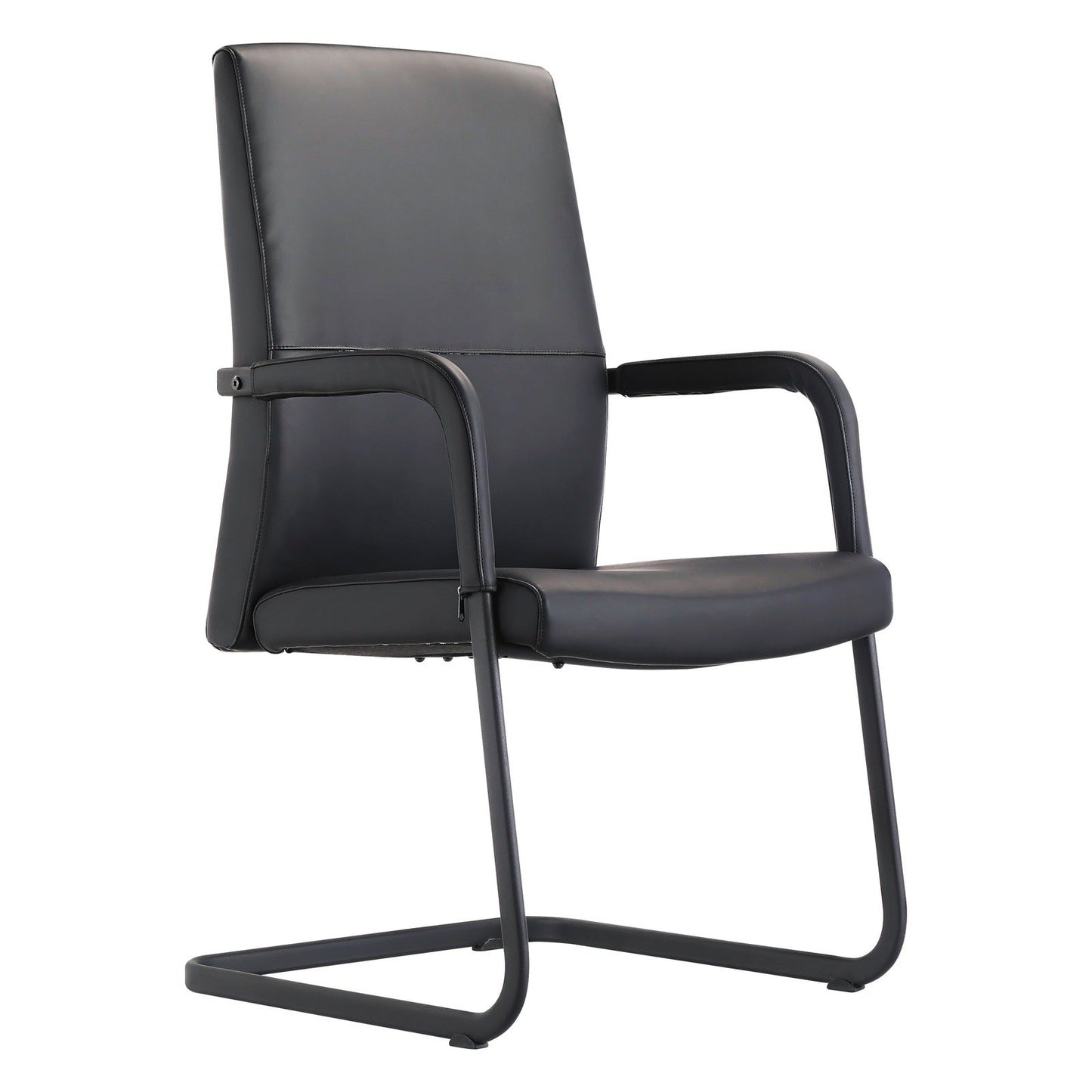 Evander Leather Office Chair With Aluminum Frame