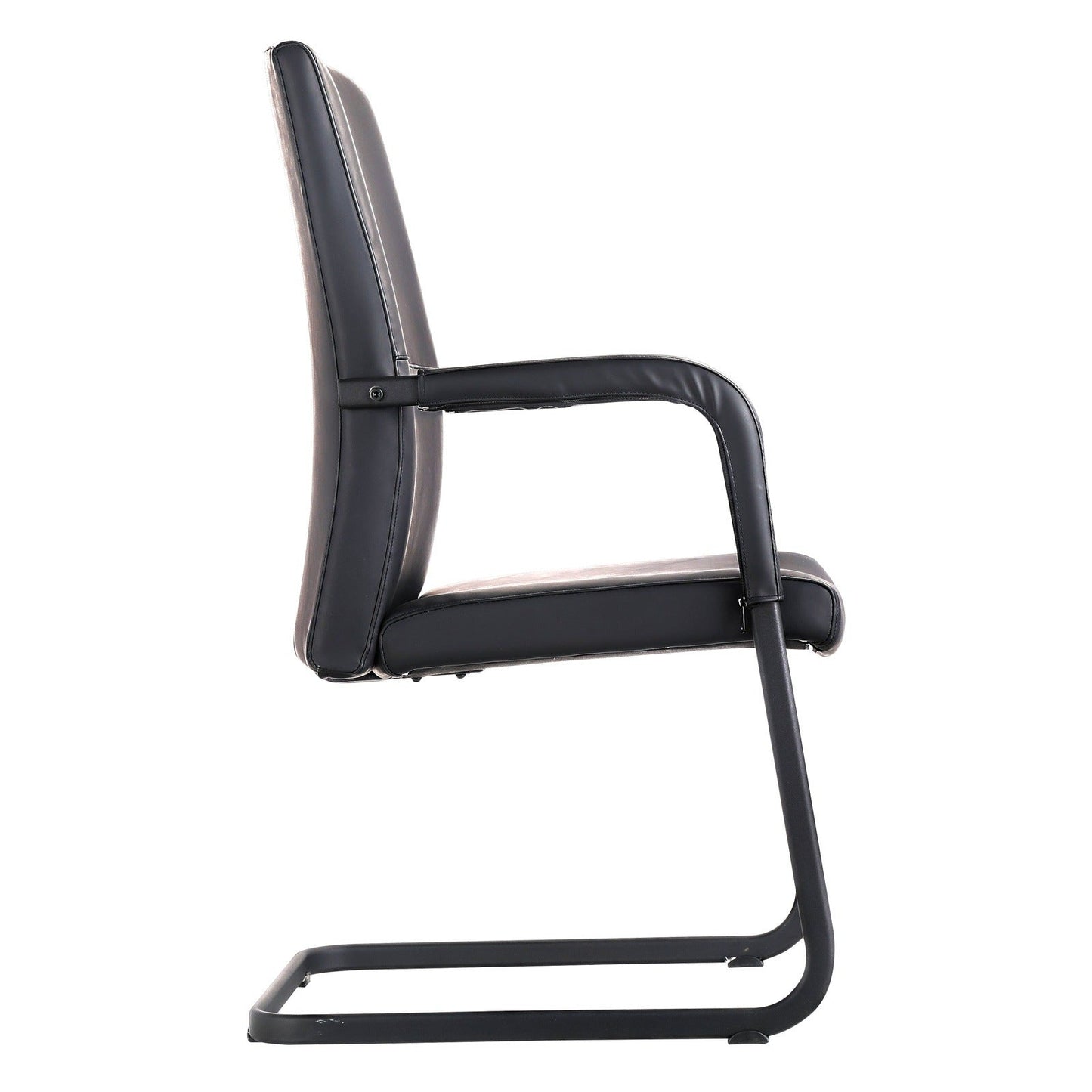 Evander Leather Office Chair With Aluminum Frame