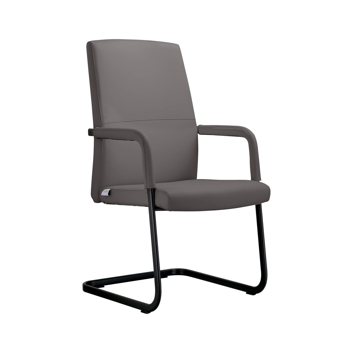 Evander Leather Office Chair With Aluminum Frame