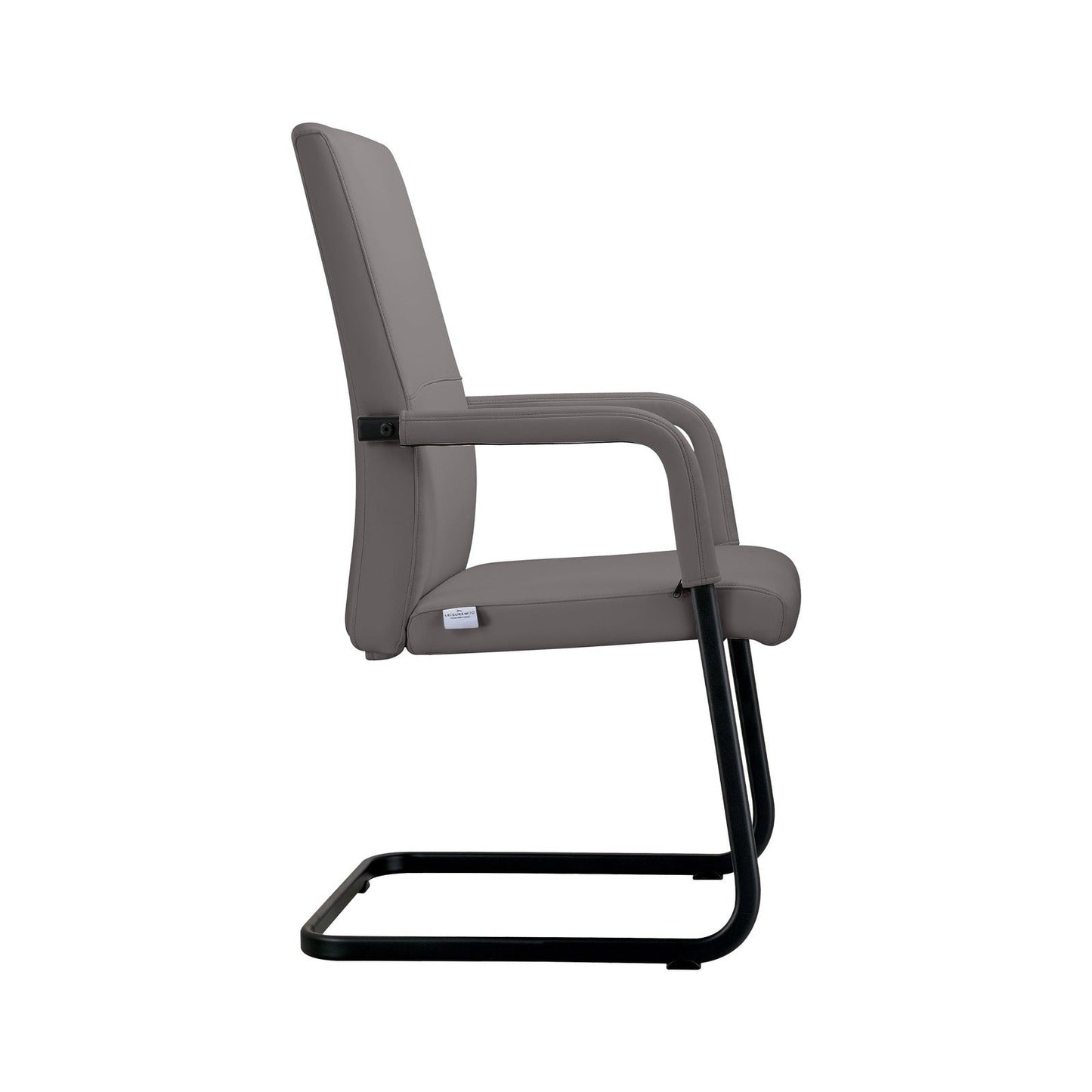 Evander Leather Office Chair With Aluminum Frame