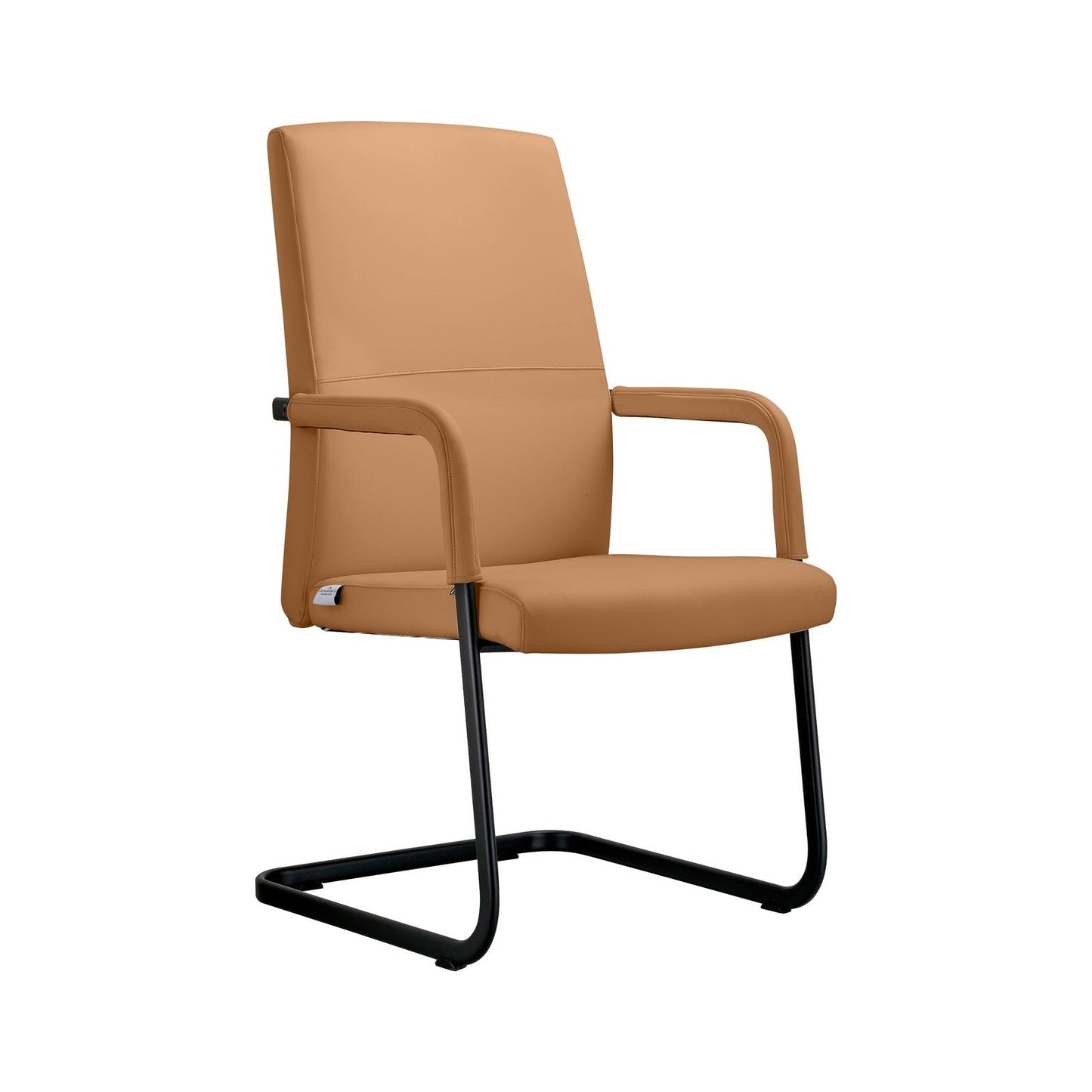 Evander Leather Office Chair With Aluminum Frame