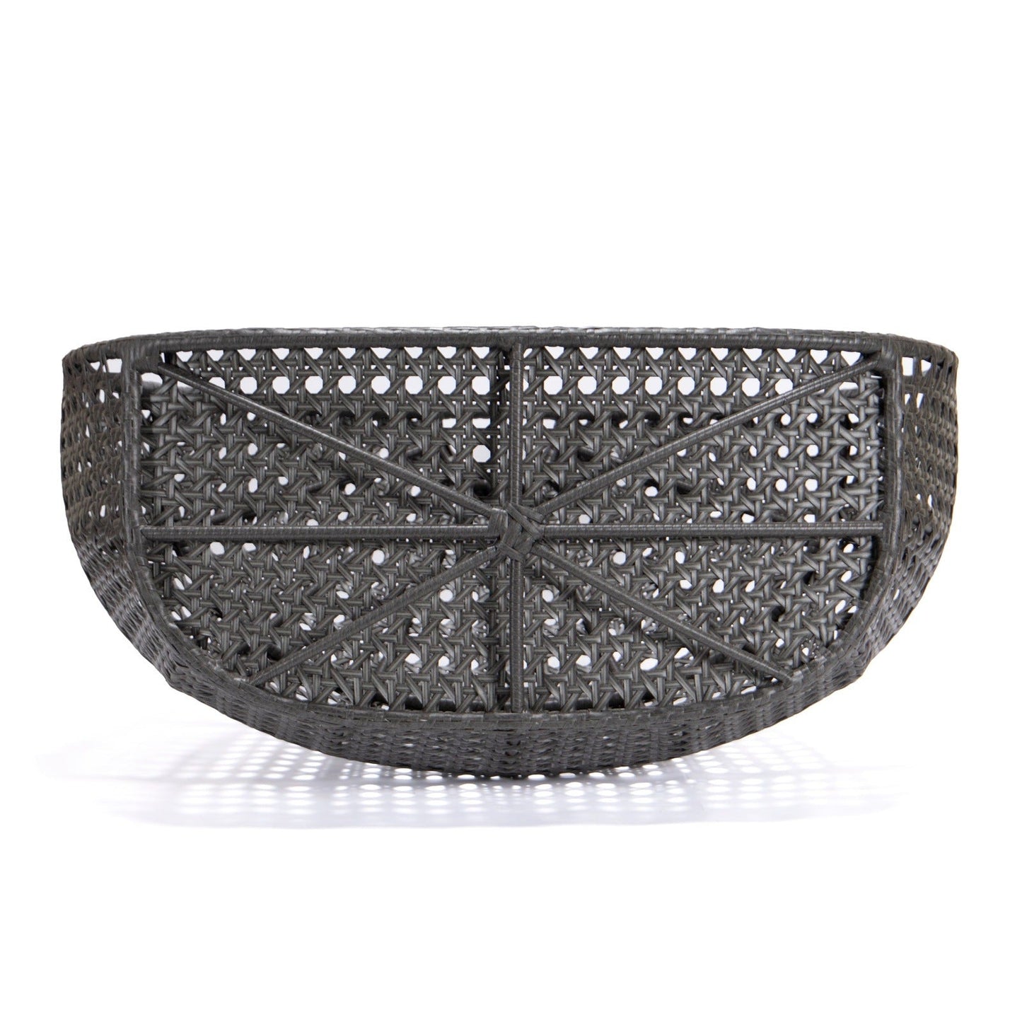 Wicker Hanging Double Egg Charcoal Swing Chair with an Iron Base