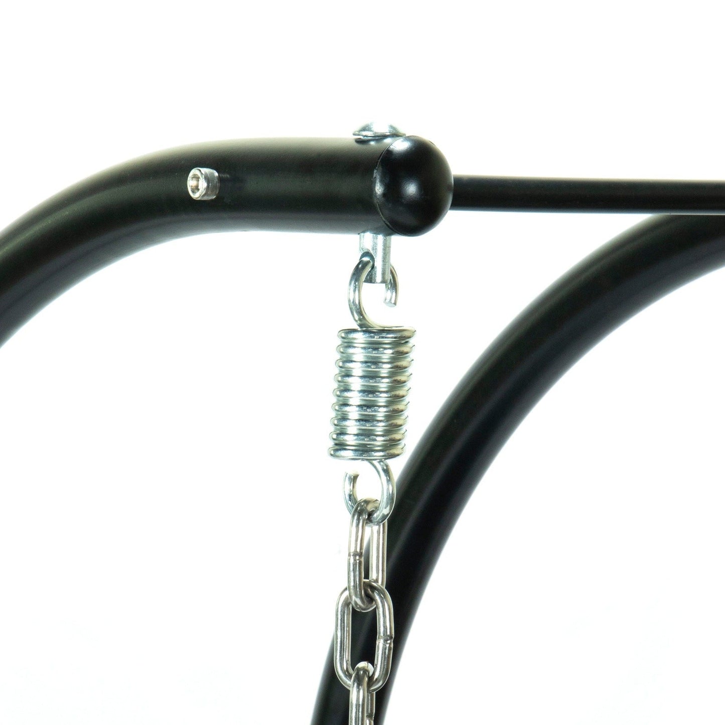 Wicker Hanging Double Egg Charcoal Swing Chair with an Iron Base