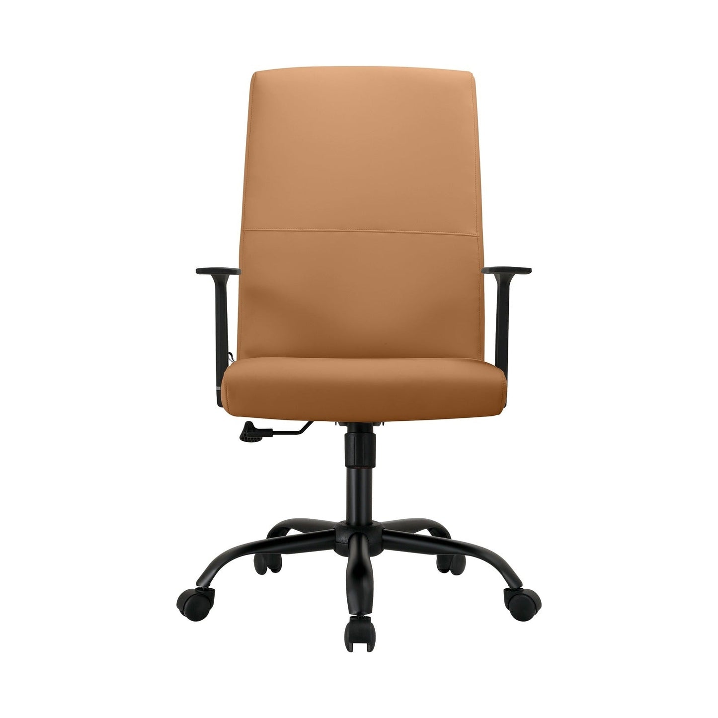 Evander Leather Office Chair in Aluminum with Adjustable Height and Swivel