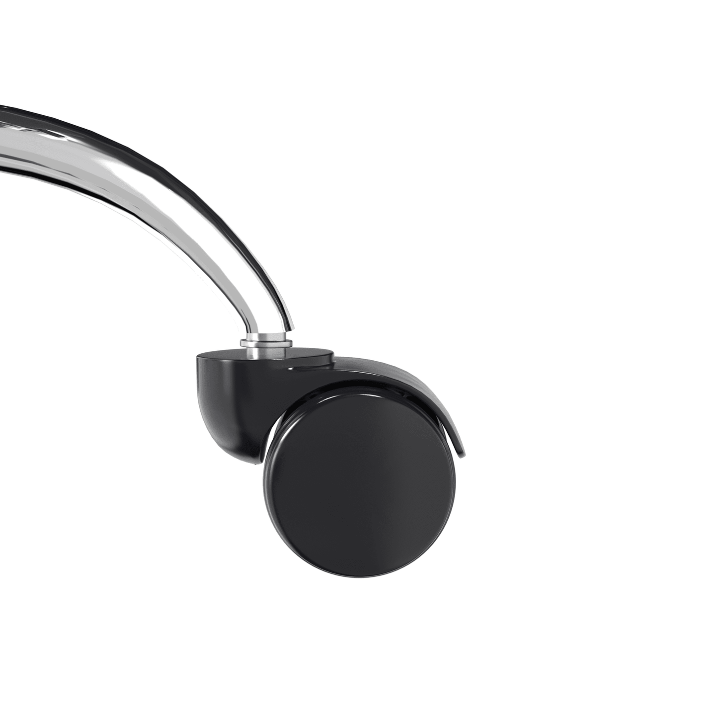 Evander Modern Swivel Office Chair in Faux Leather with Adjustable Height and Silver Frame