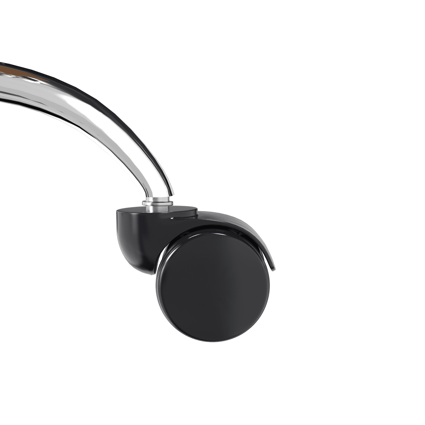 Evander Modern Swivel Office Chair in Faux Leather with Adjustable Height and Silver Frame