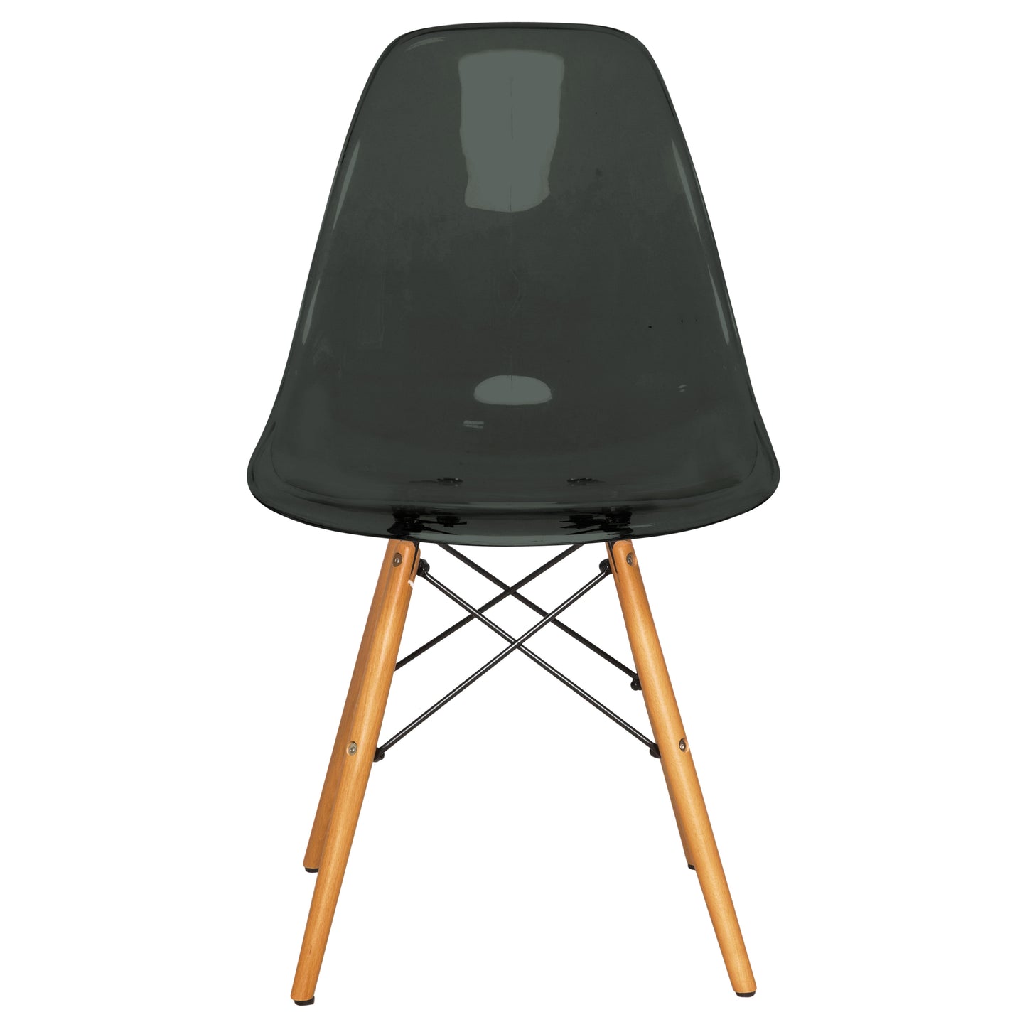 Cresco Modern Dining Chair Molded Side Chair with Wooden Base
