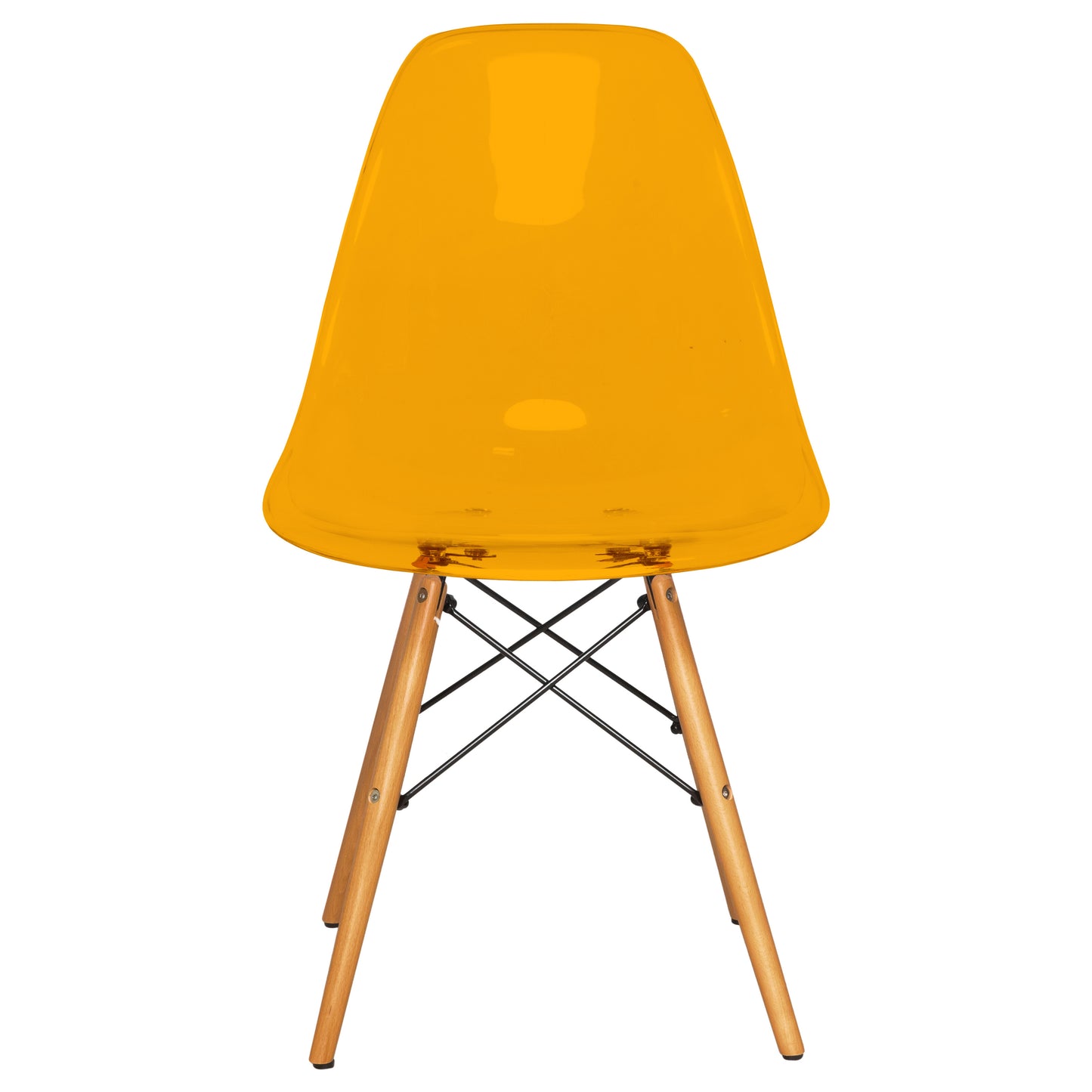 Cresco Modern Dining Chair Molded Side Chair with Wooden Base