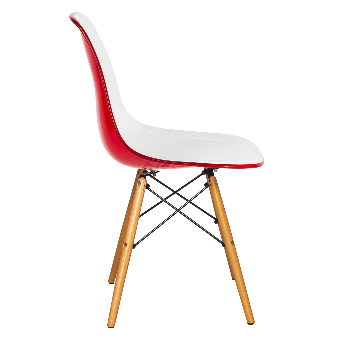 Cresco Modern Dining Chair Molded Side Chair with Wooden Base