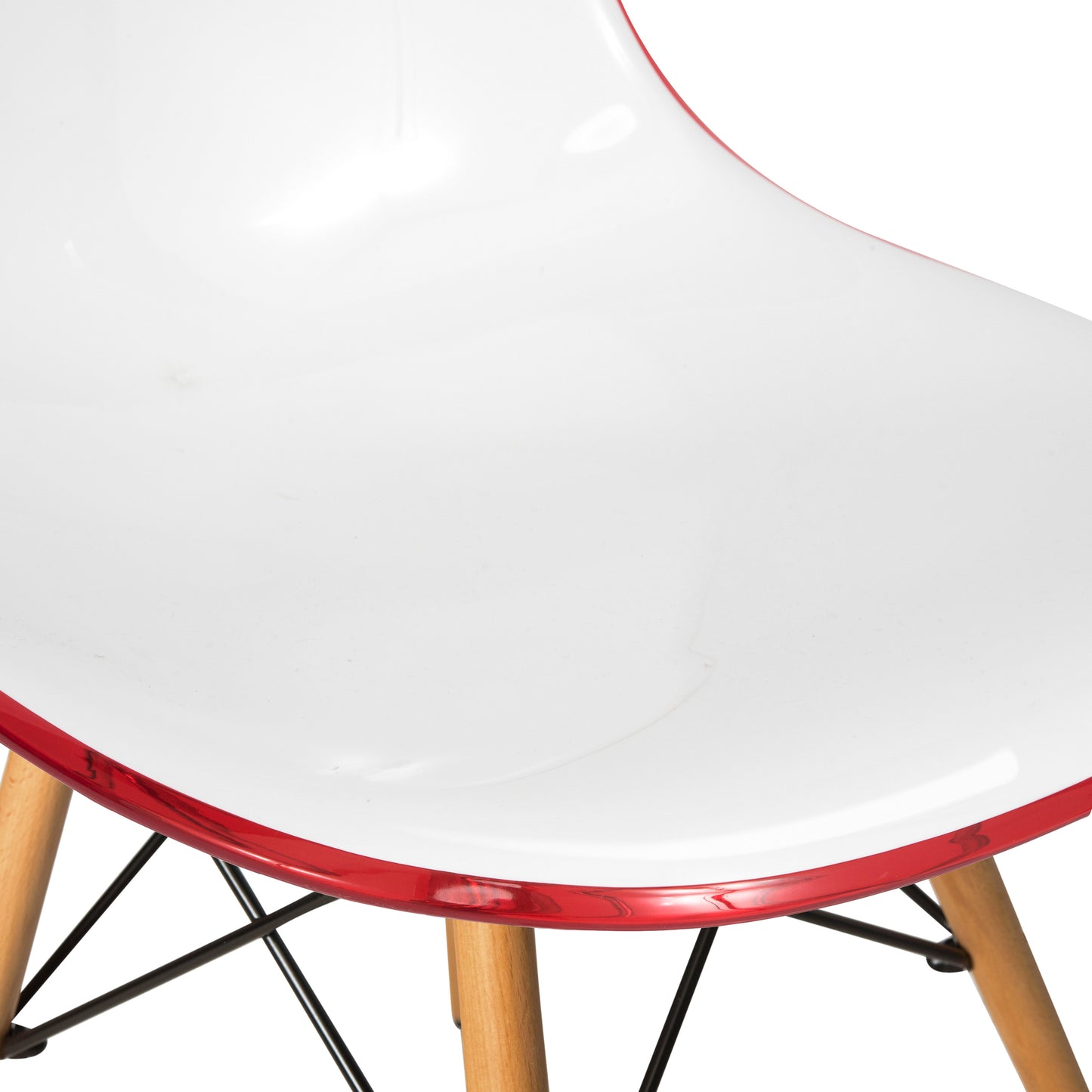 Cresco Modern Dining Chair Molded Side Chair with Wooden Base