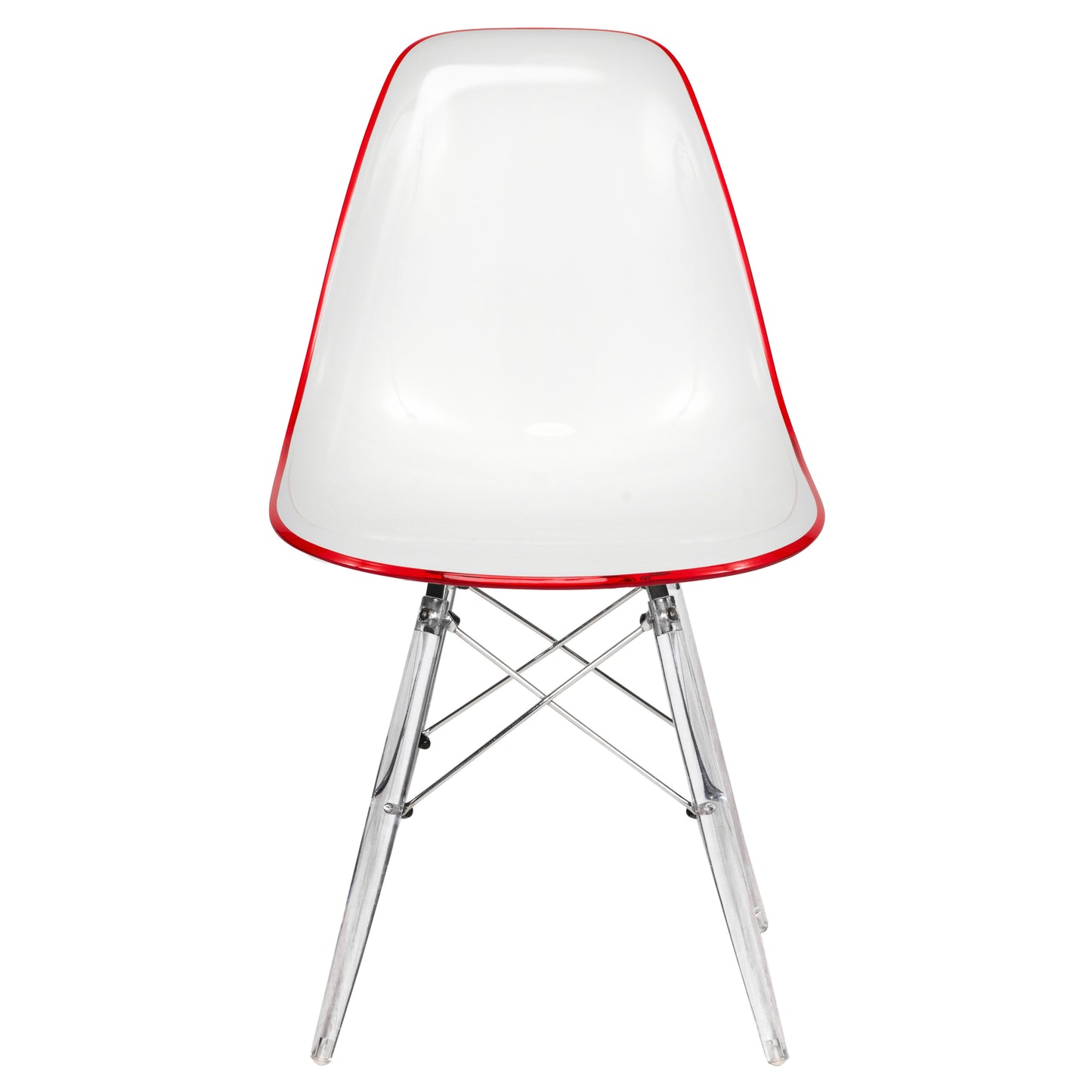 Cresco Modern Dining Chair Molded Side Chair with Acrylic Base