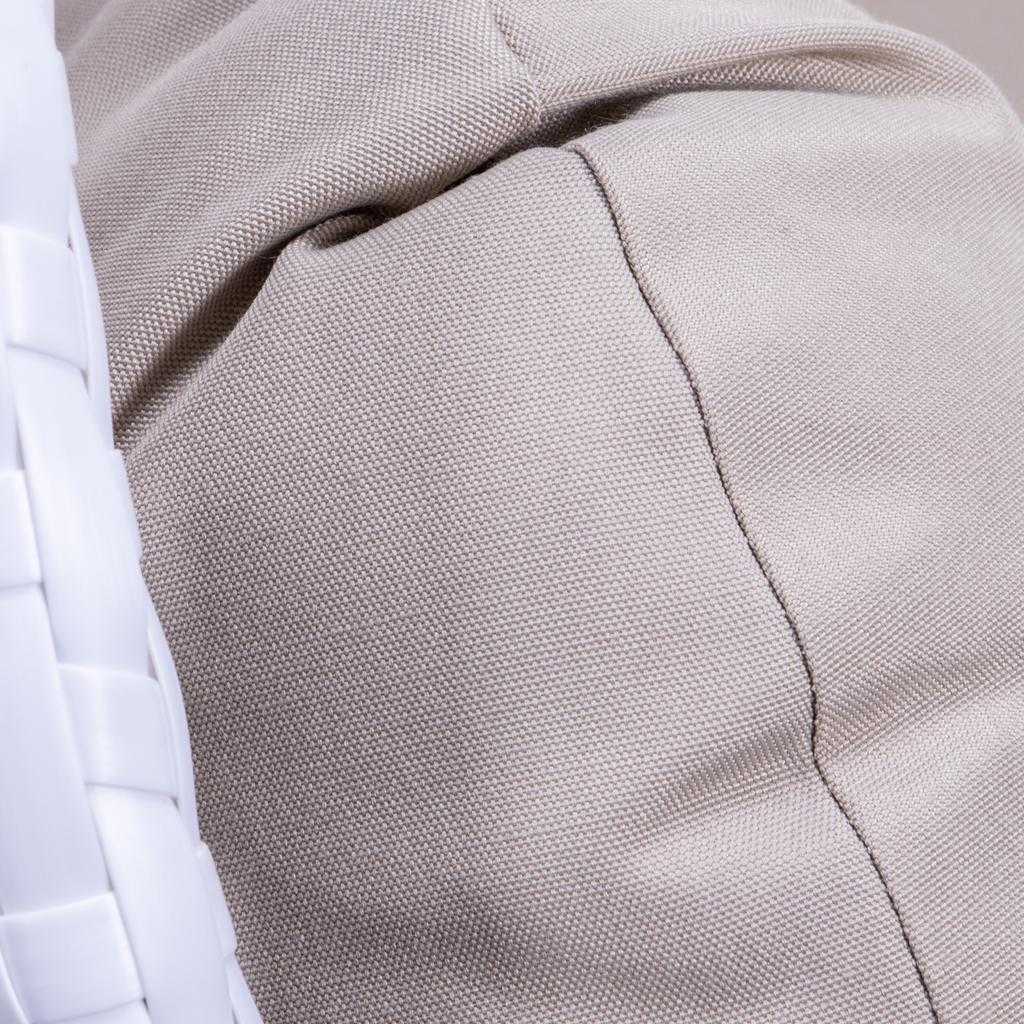 Modern White Wicker Hanging Double Seater Egg Swing Chair