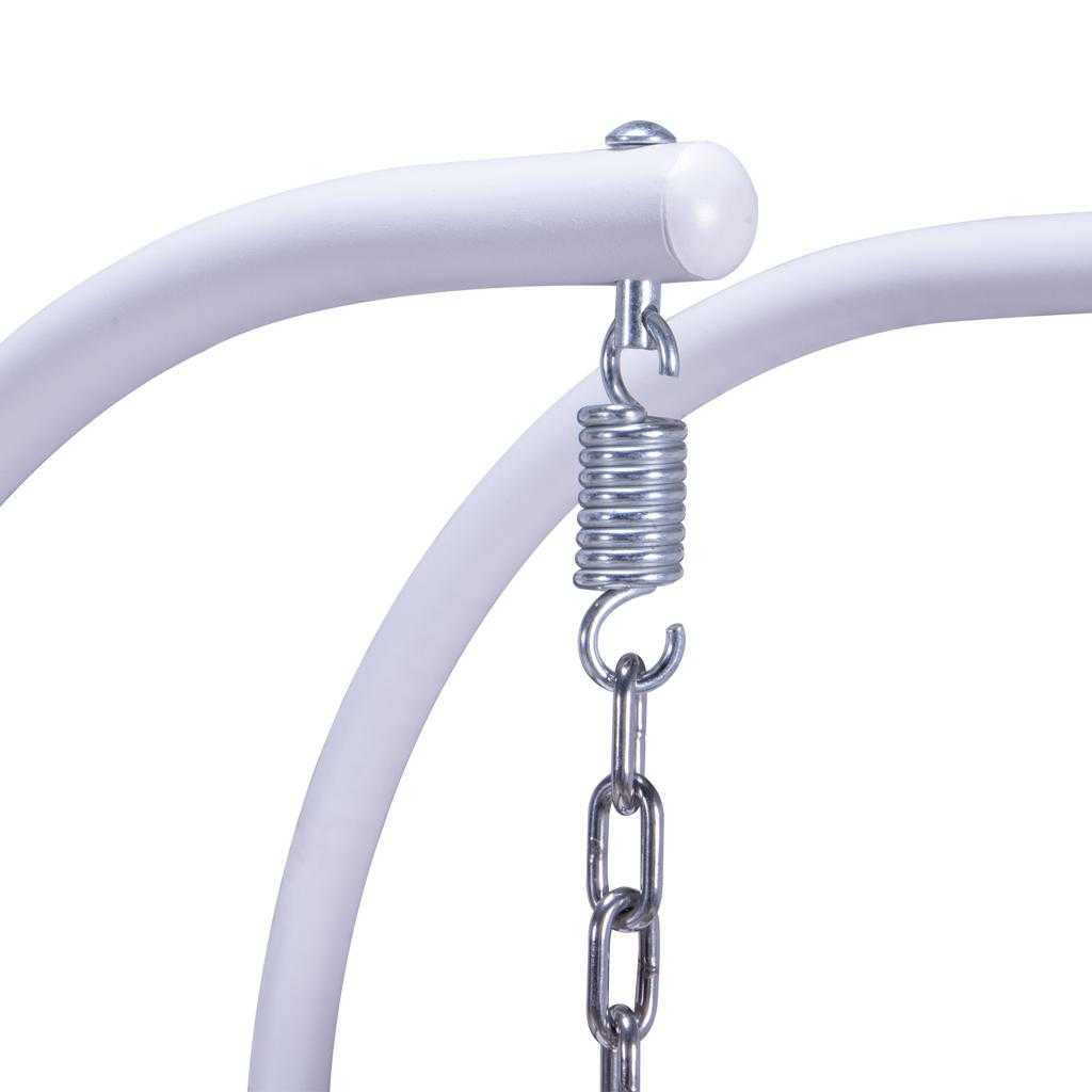 Modern White Wicker Hanging Double Seater Egg Swing Chair