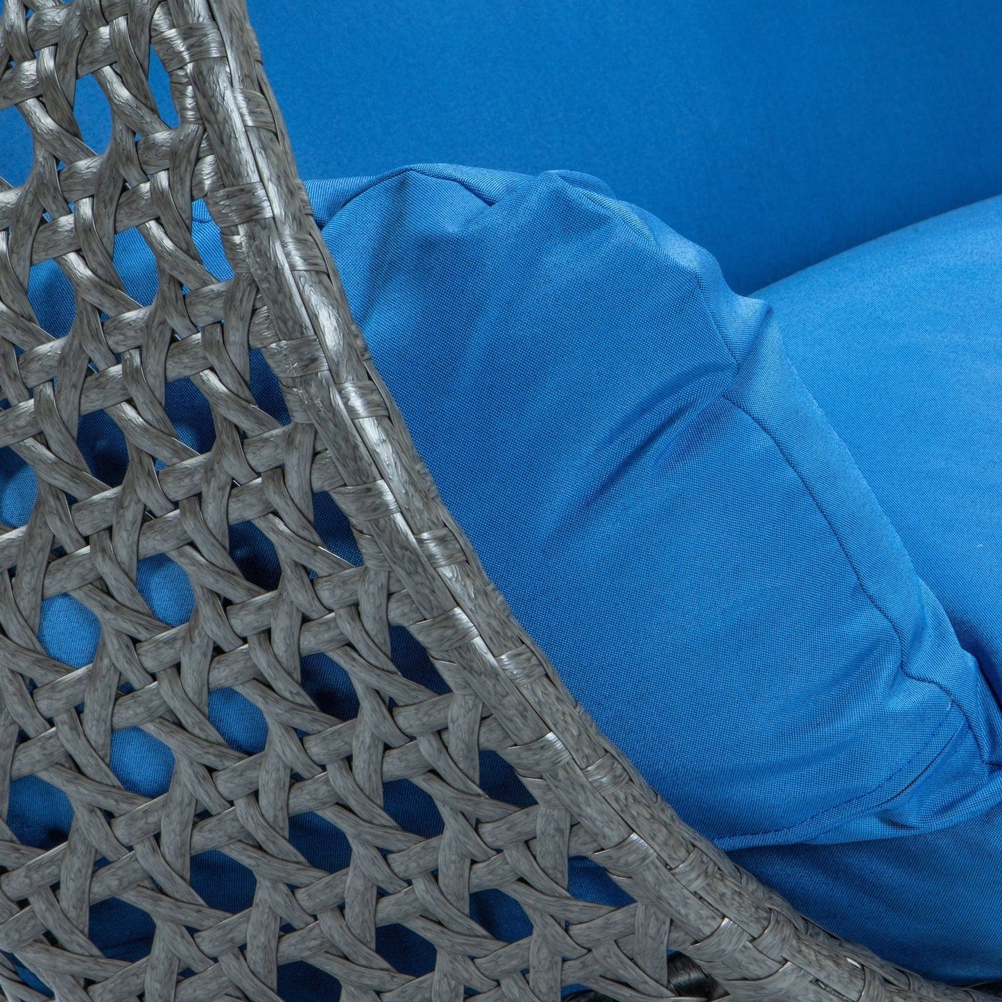 Modern Charcoal Wicker Hanging Double Seater Egg Swing Chair